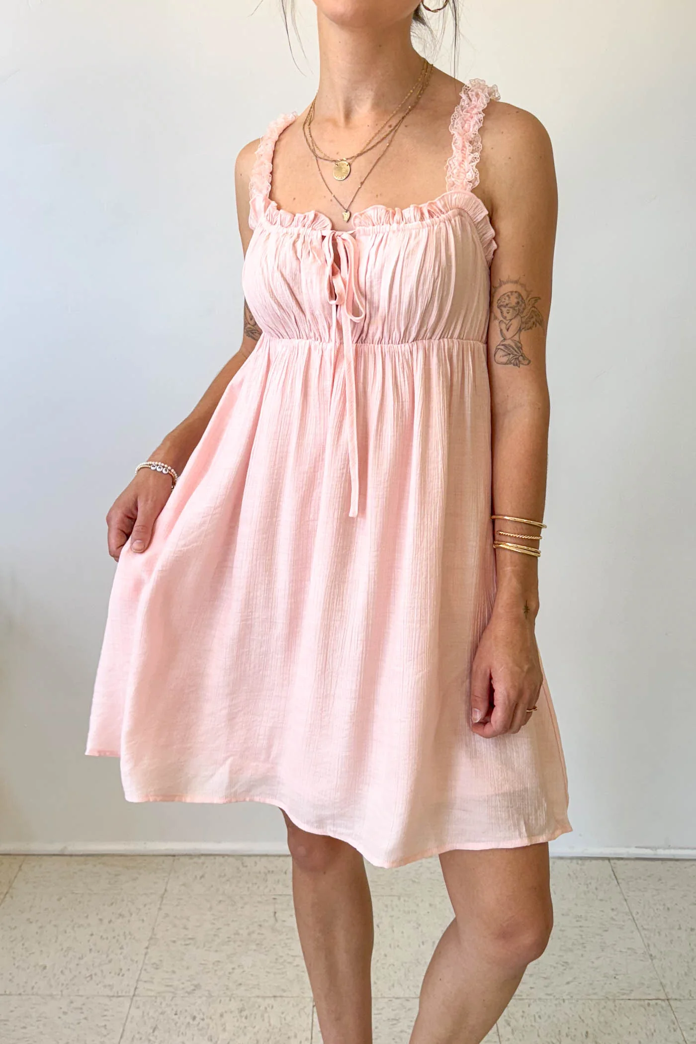 Lacey Babydoll Mini Dress