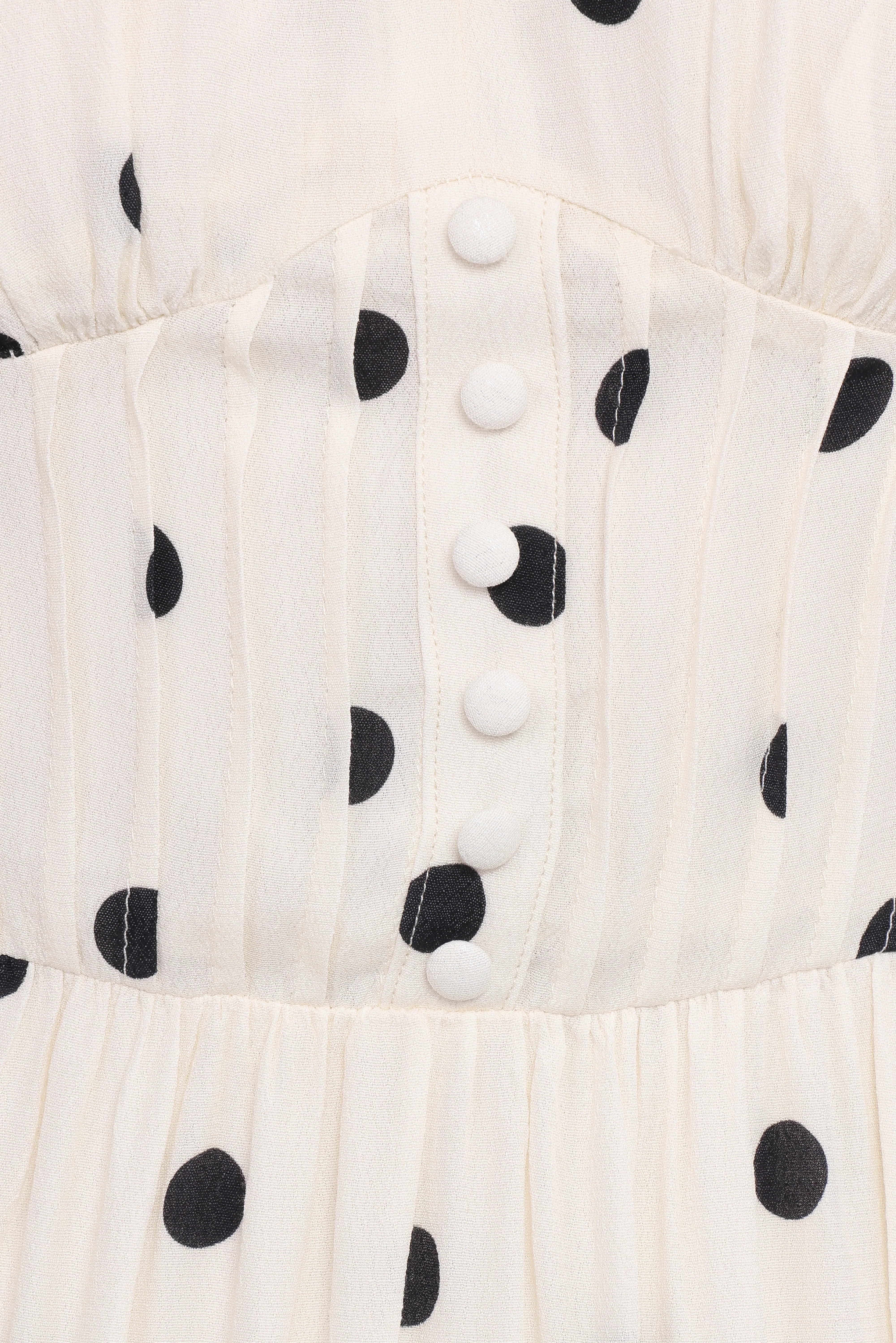 Darline Midi Dress - White Polka Dot