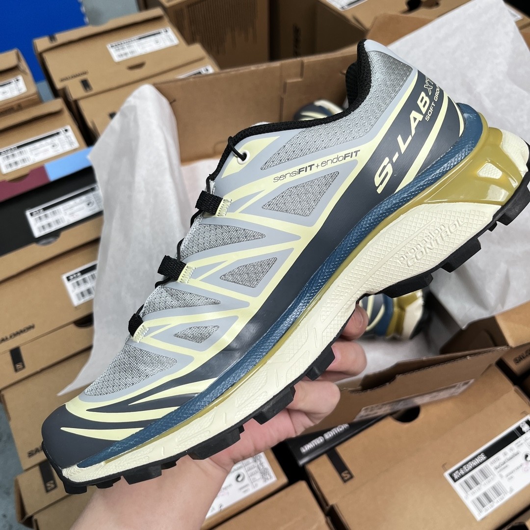 SALOMON XT-6 Advanced Trail Running Shoes – Grey Ochre Edition