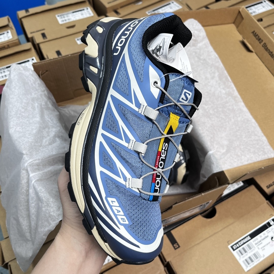 SALOMON XT-6 Advanced Trail Running Shoes – Dusty Blue Edition