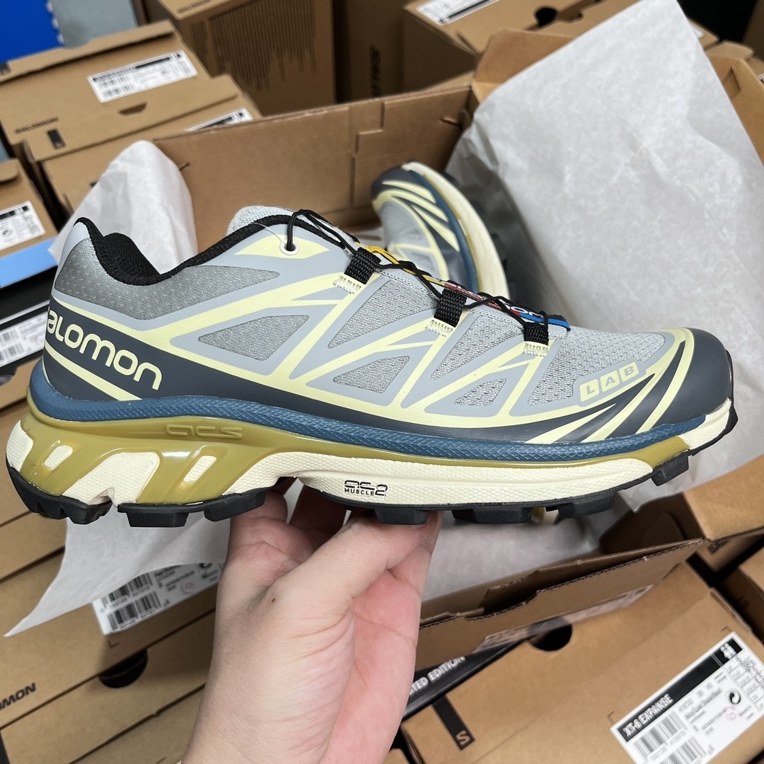 SALOMON XT-6 Advanced Trail Running Shoes – Grey Ochre Edition