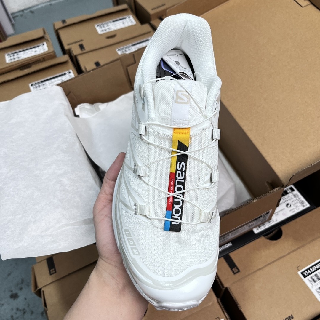 SALOMON XT-6 Advanced Trail Running Shoes – Triple White Edition