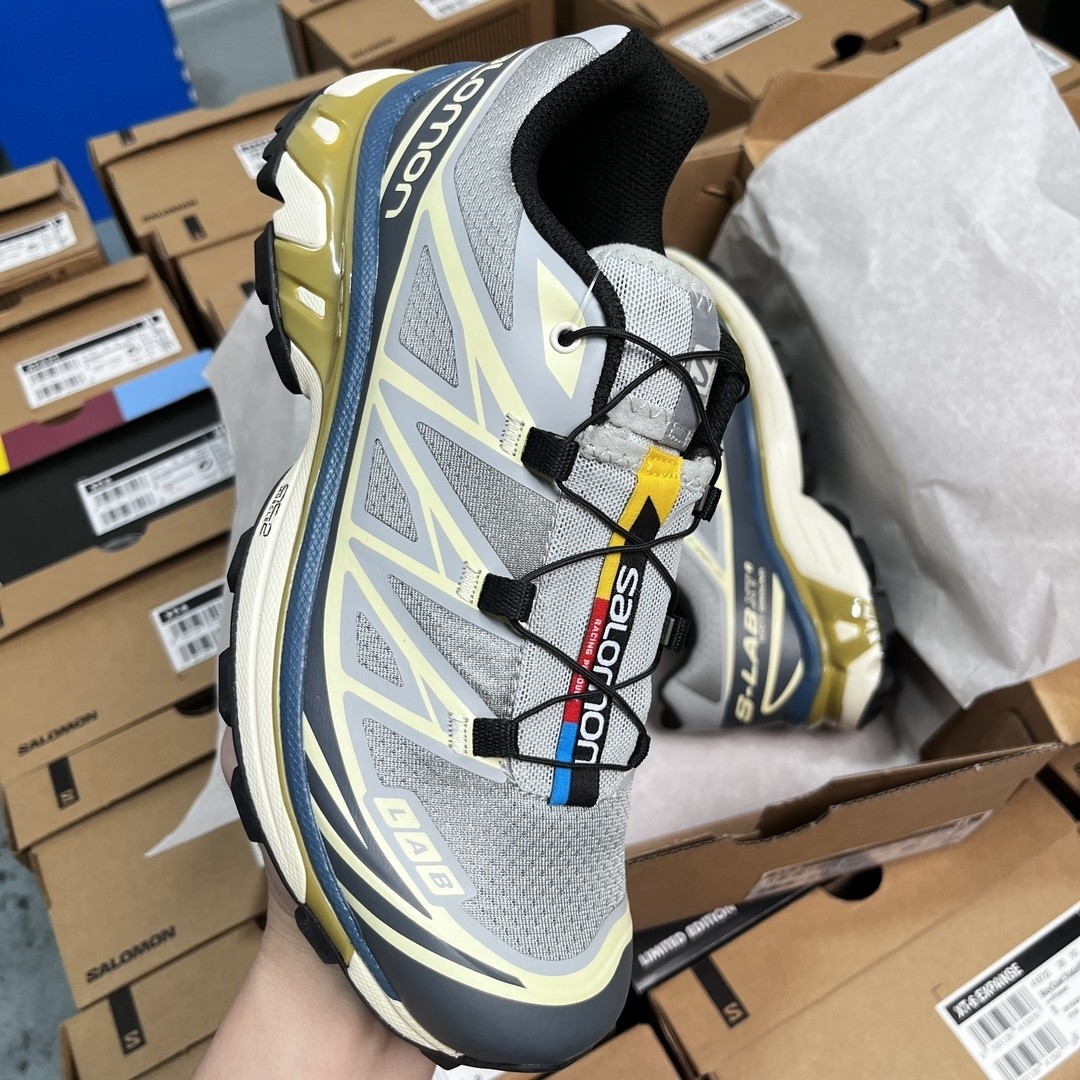 SALOMON XT-6 Advanced Trail Running Shoes – Grey Ochre Edition