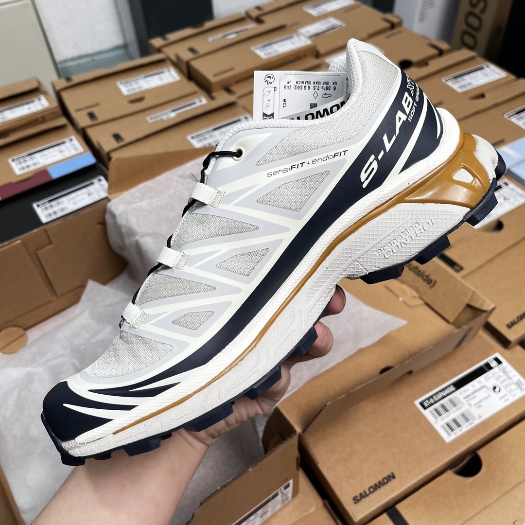 SALOMON XT-6 ADV Trail Running Shoes – Vanilla Almond Edition