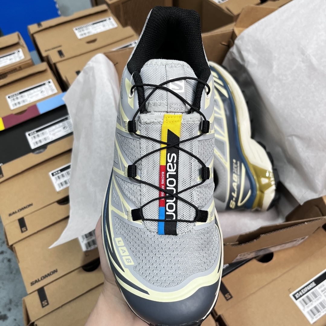 SALOMON XT-6 Advanced Trail Running Shoes – Grey Ochre Edition