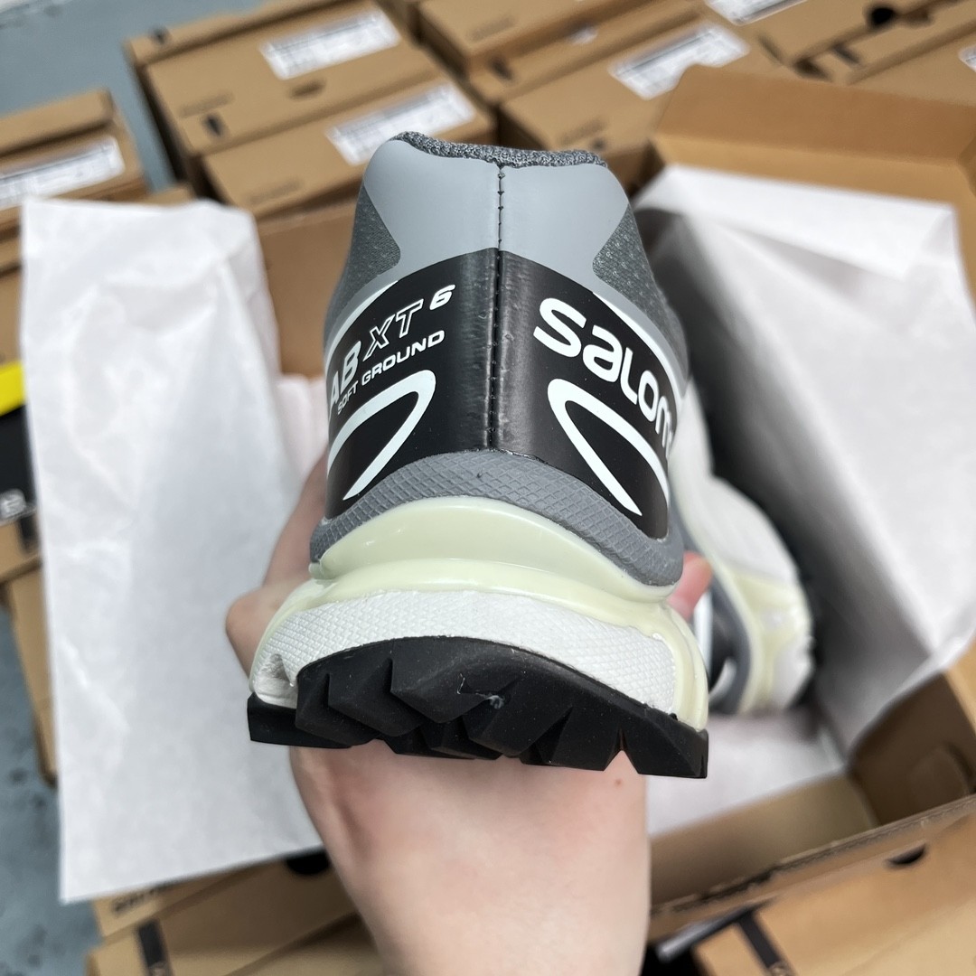 SALOMON XT-6 Advanced Trail Running Shoes – Alloy White Edition