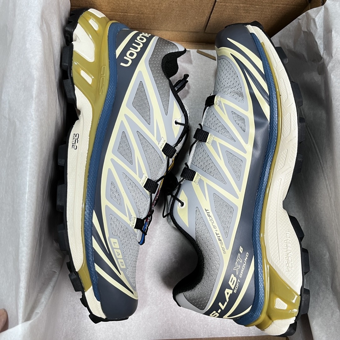 SALOMON XT-6 Advanced Trail Running Shoes – Grey Ochre Edition