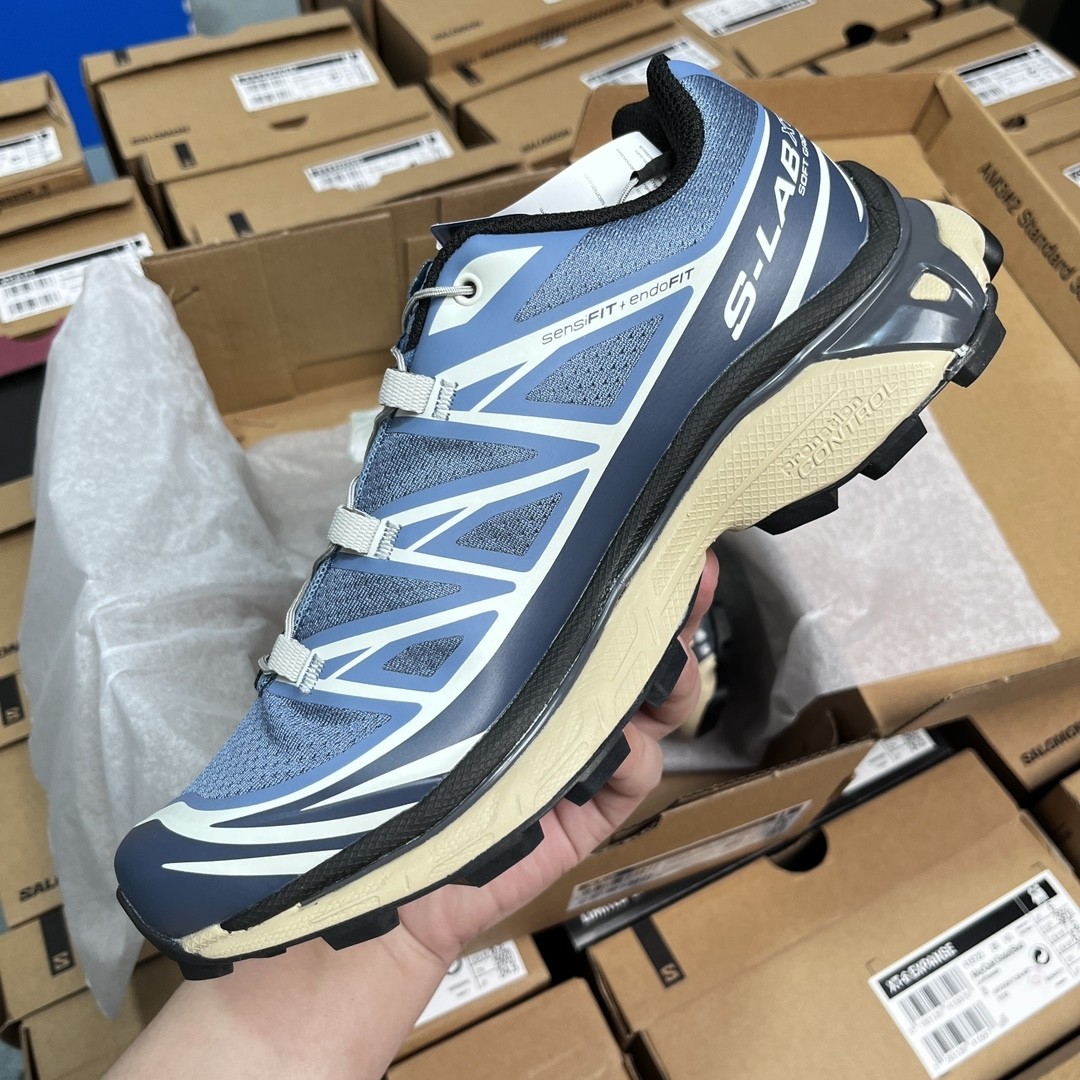 SALOMON XT-6 Advanced Trail Running Shoes – Dusty Blue Edition