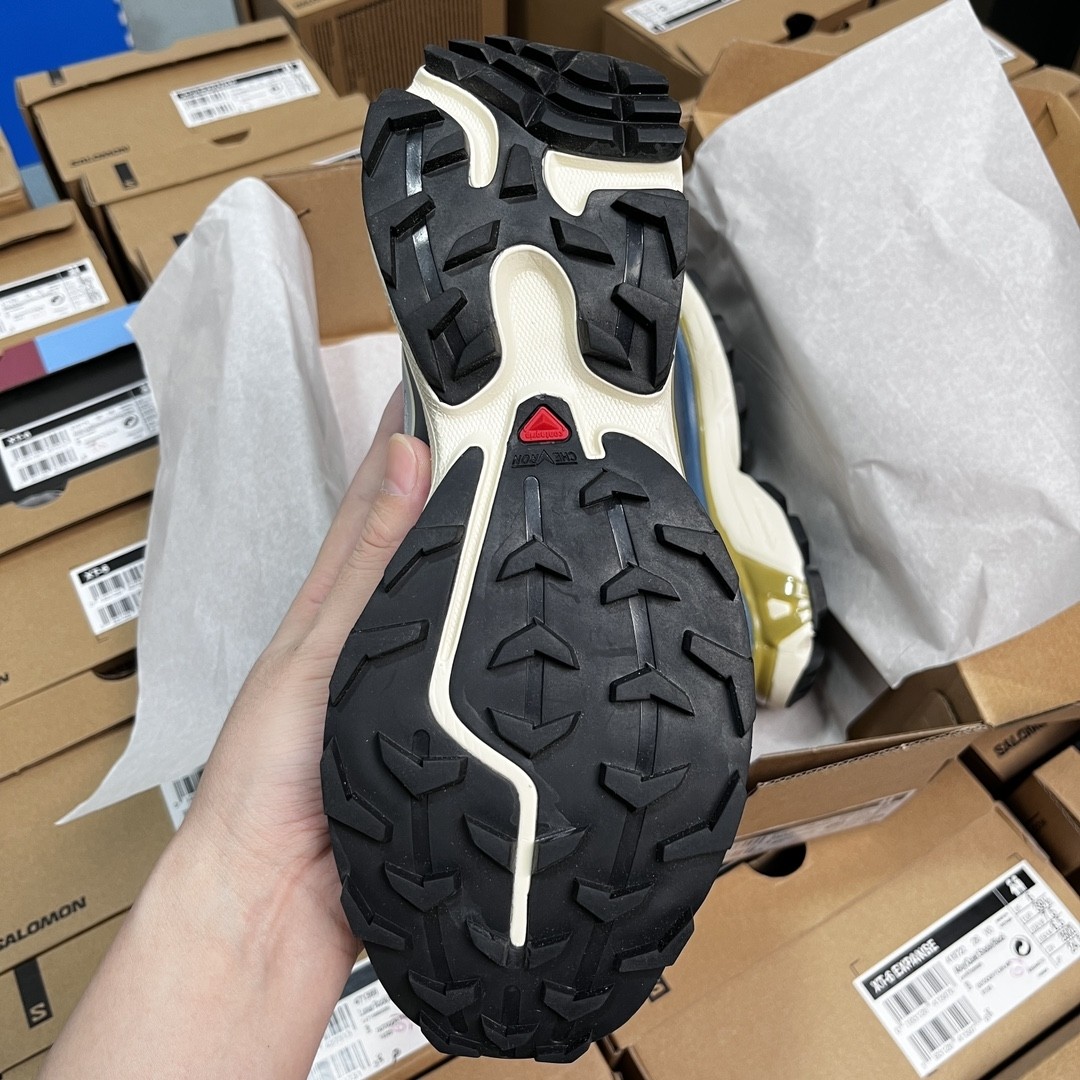 SALOMON XT-6 Advanced Trail Running Shoes – Grey Ochre Edition