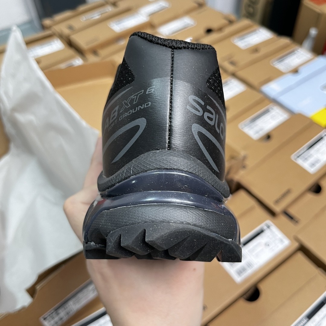 SALOMON XT-6 ADV Trail Running Shoes – Triple Black Stealth Edition