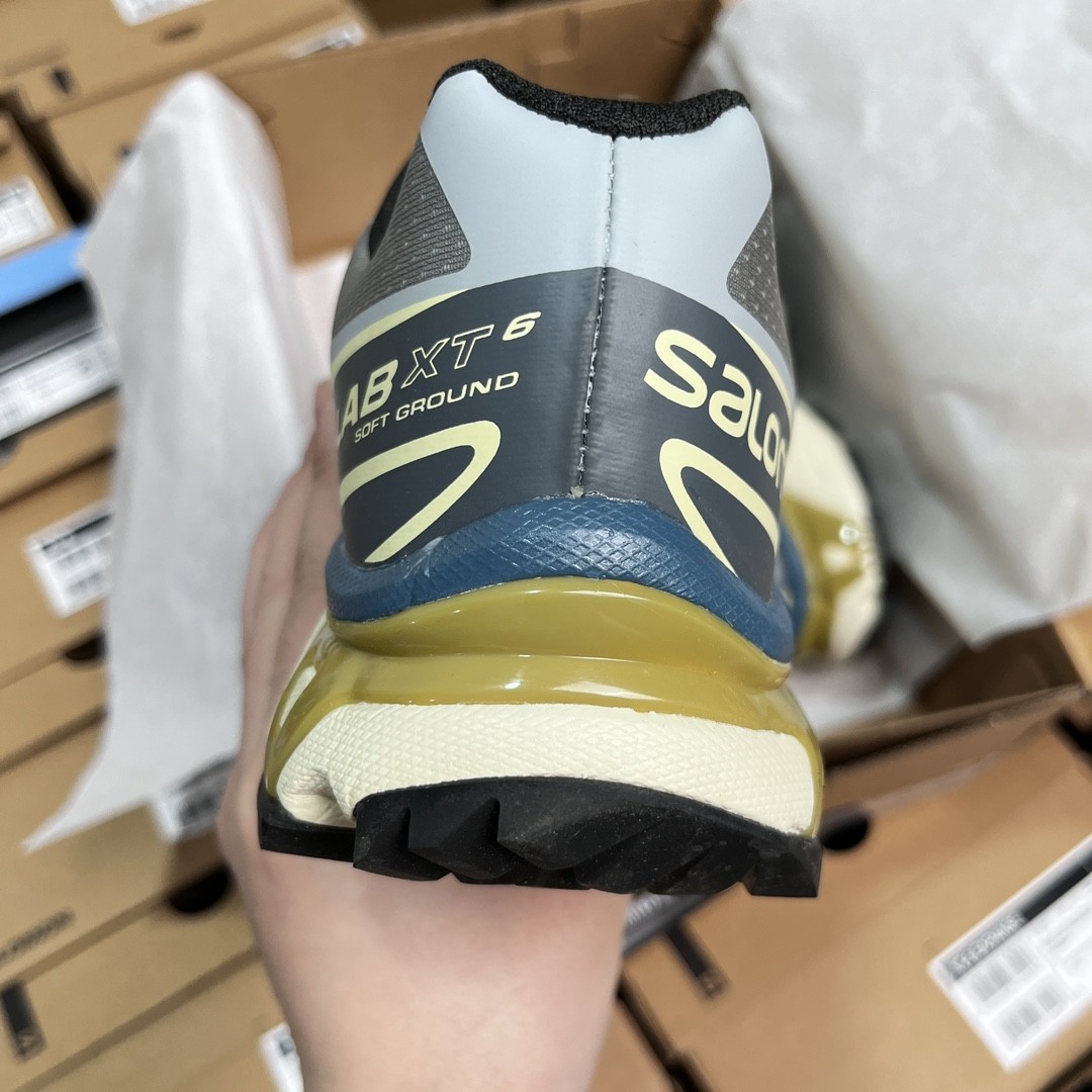 SALOMON XT-6 Advanced Trail Running Shoes – Grey Ochre Edition