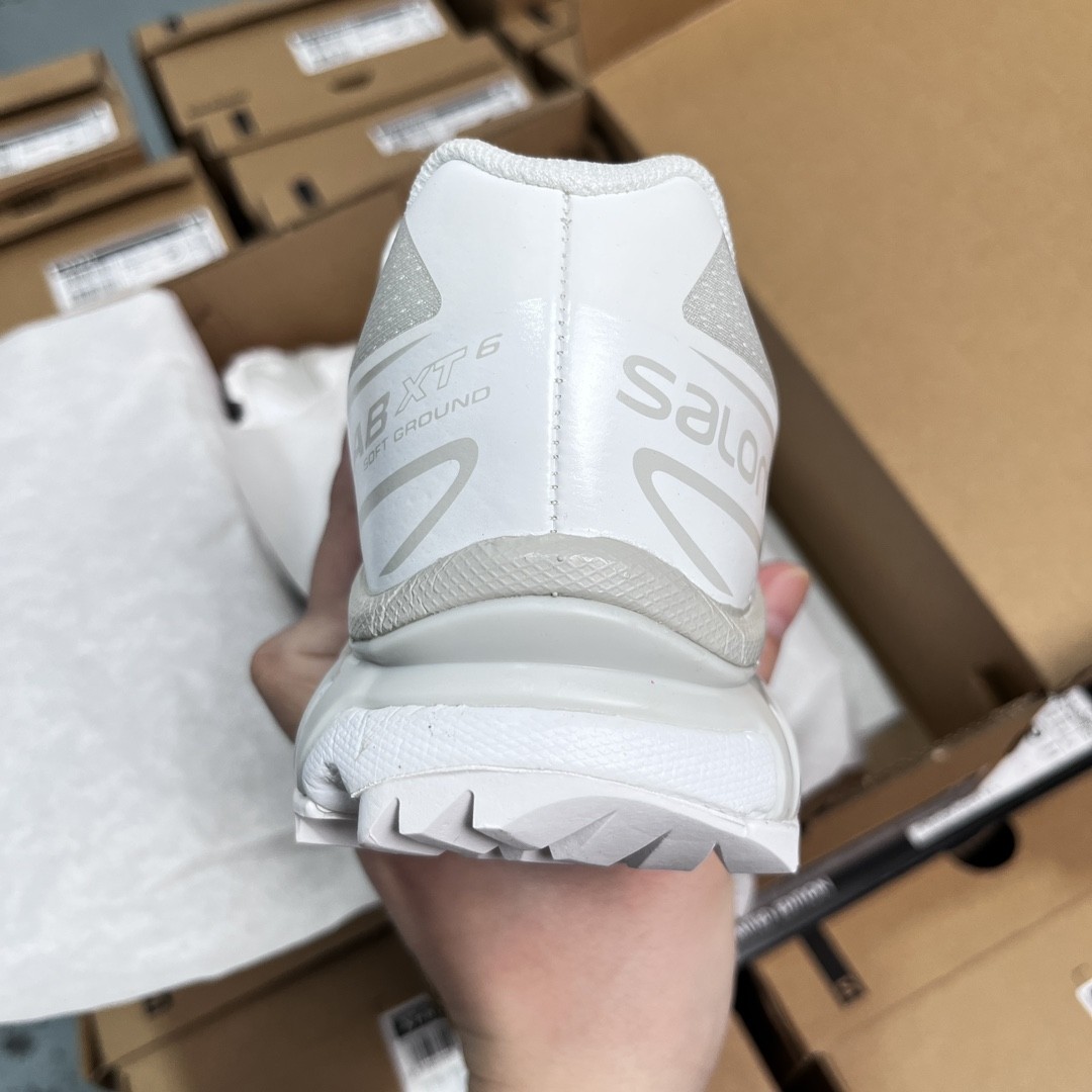 SALOMON XT-6 Advanced Trail Running Shoes – Triple White Edition