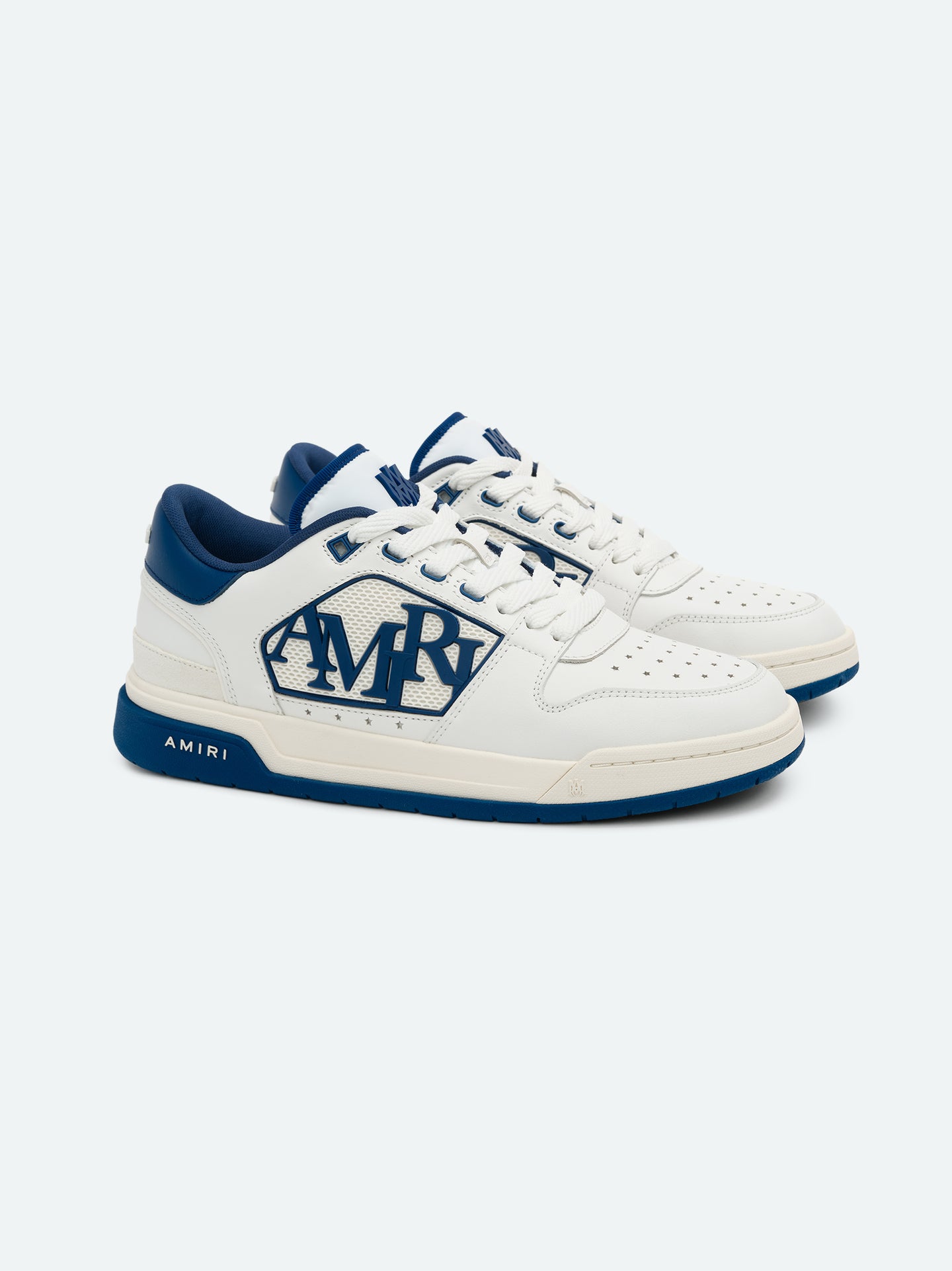 🔵 AMIRI Classic Low – White / Navy (Retail Exclusive)