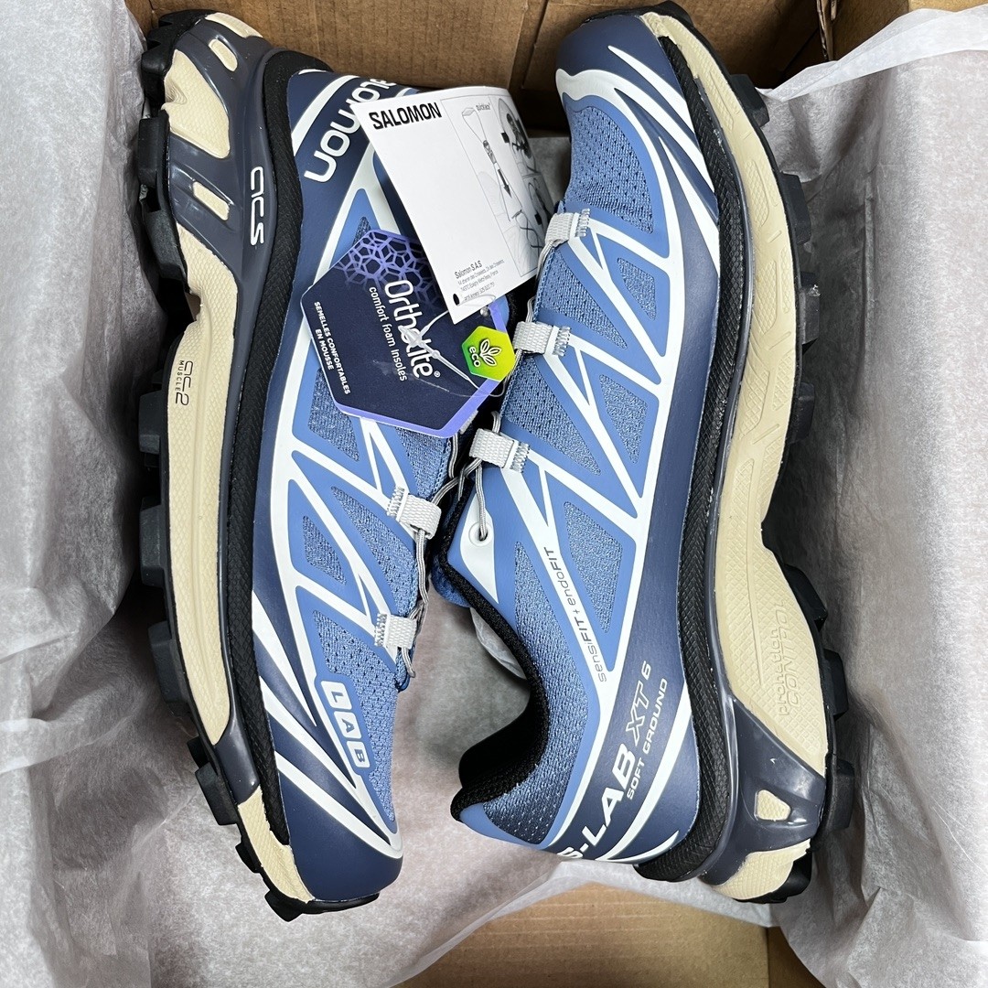 SALOMON XT-6 Advanced Trail Running Shoes – Dusty Blue Edition