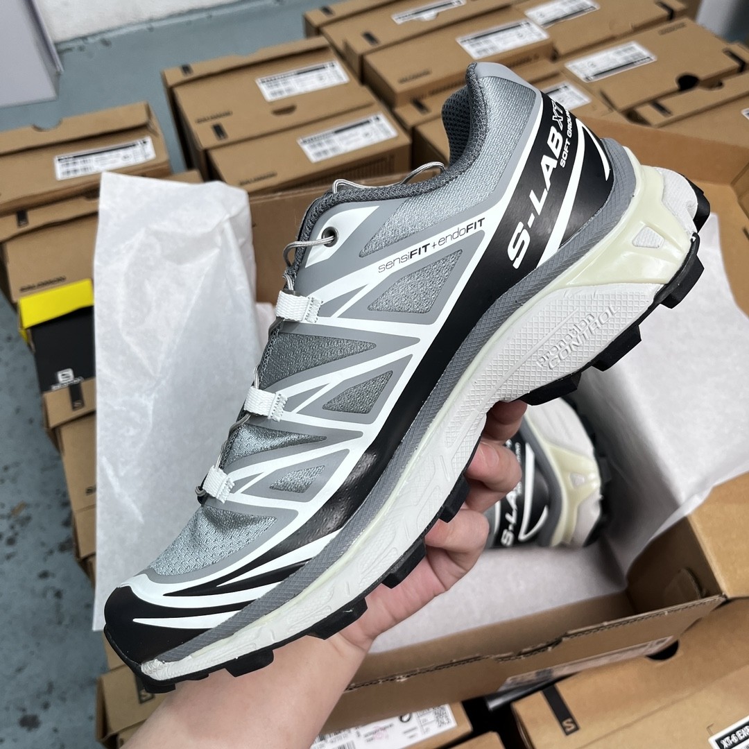 SALOMON XT-6 Advanced Trail Running Shoes – Alloy White Edition