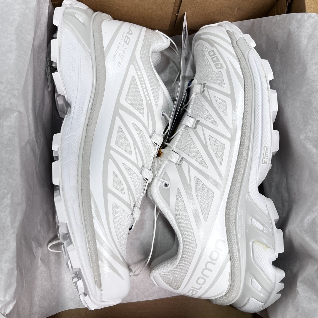 SALOMON XT-6 Advanced Trail Running Shoes – Triple White Edition