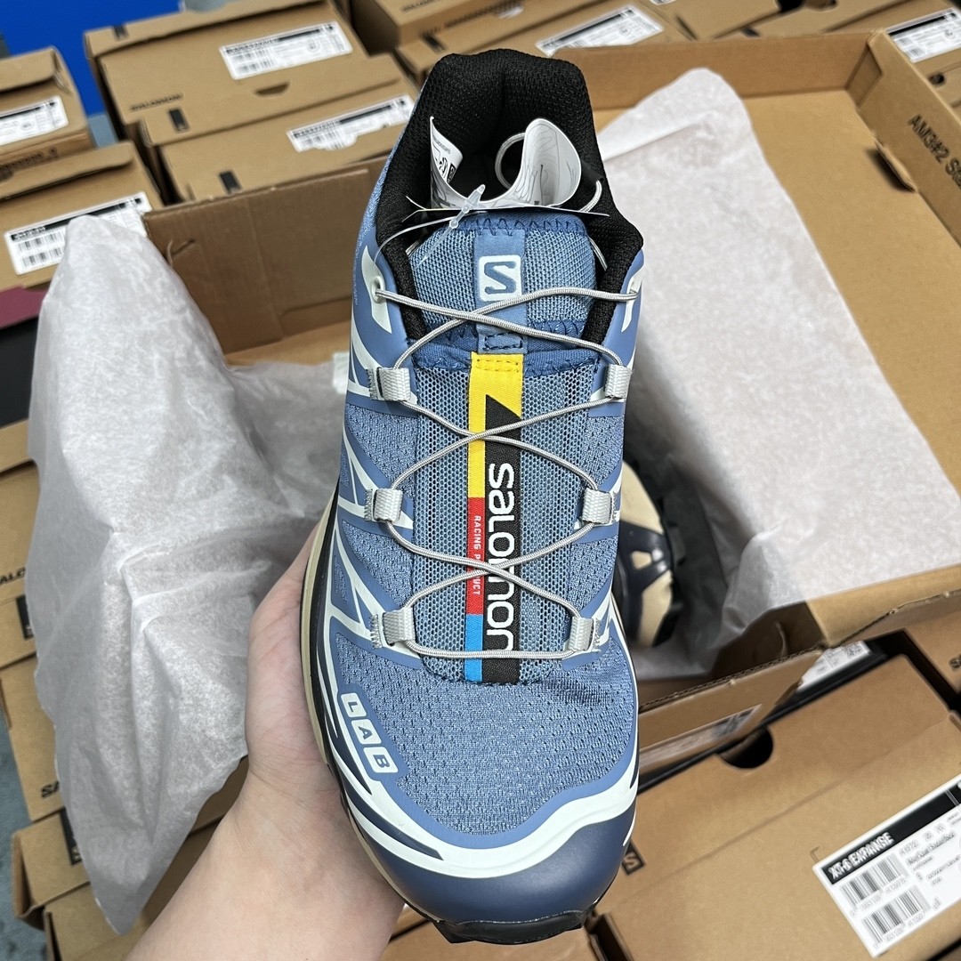 SALOMON XT-6 Advanced Trail Running Shoes – Dusty Blue Edition