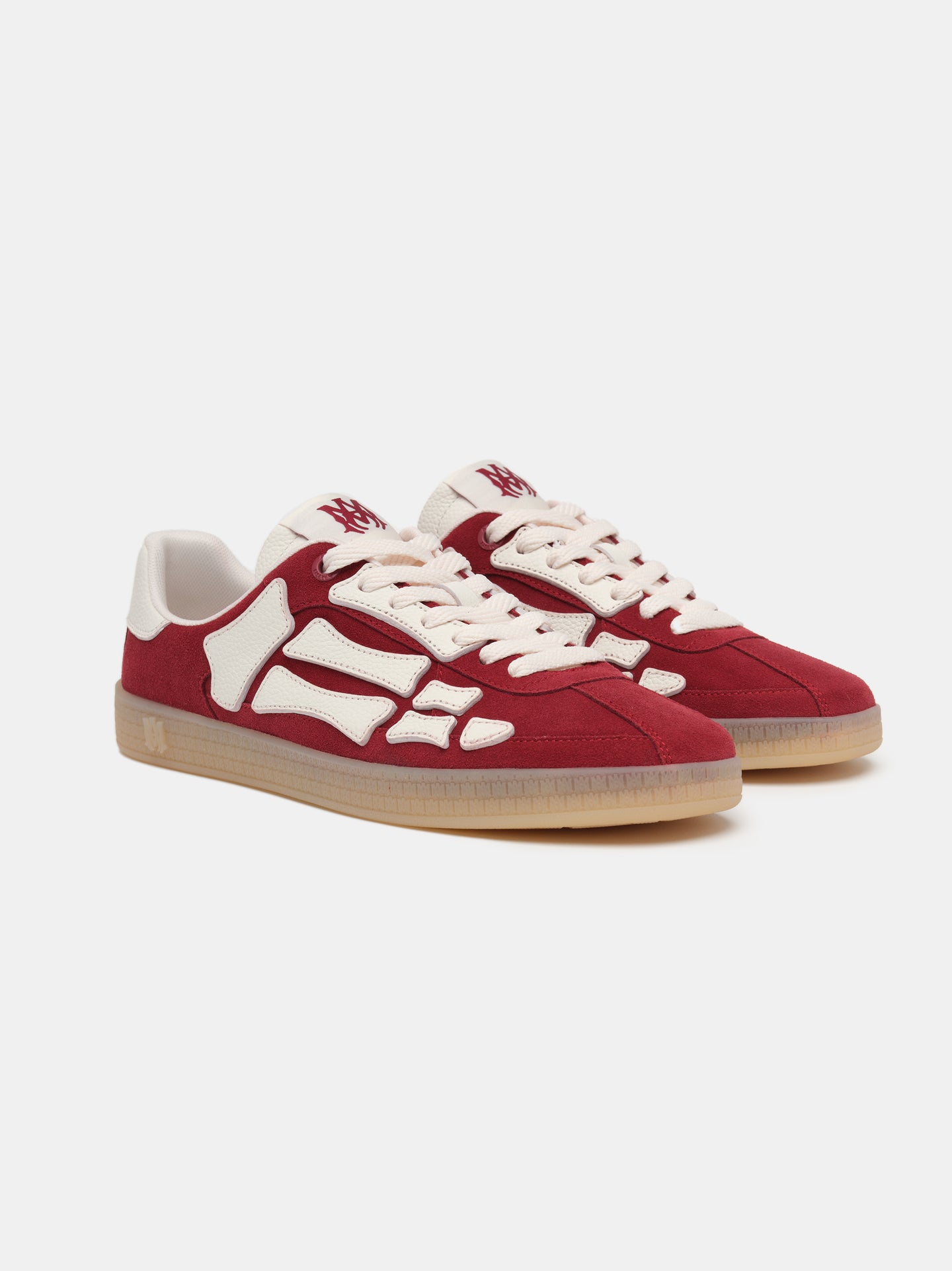 🔴 AMIRI Pacific Bones Sneaker – Deep Red