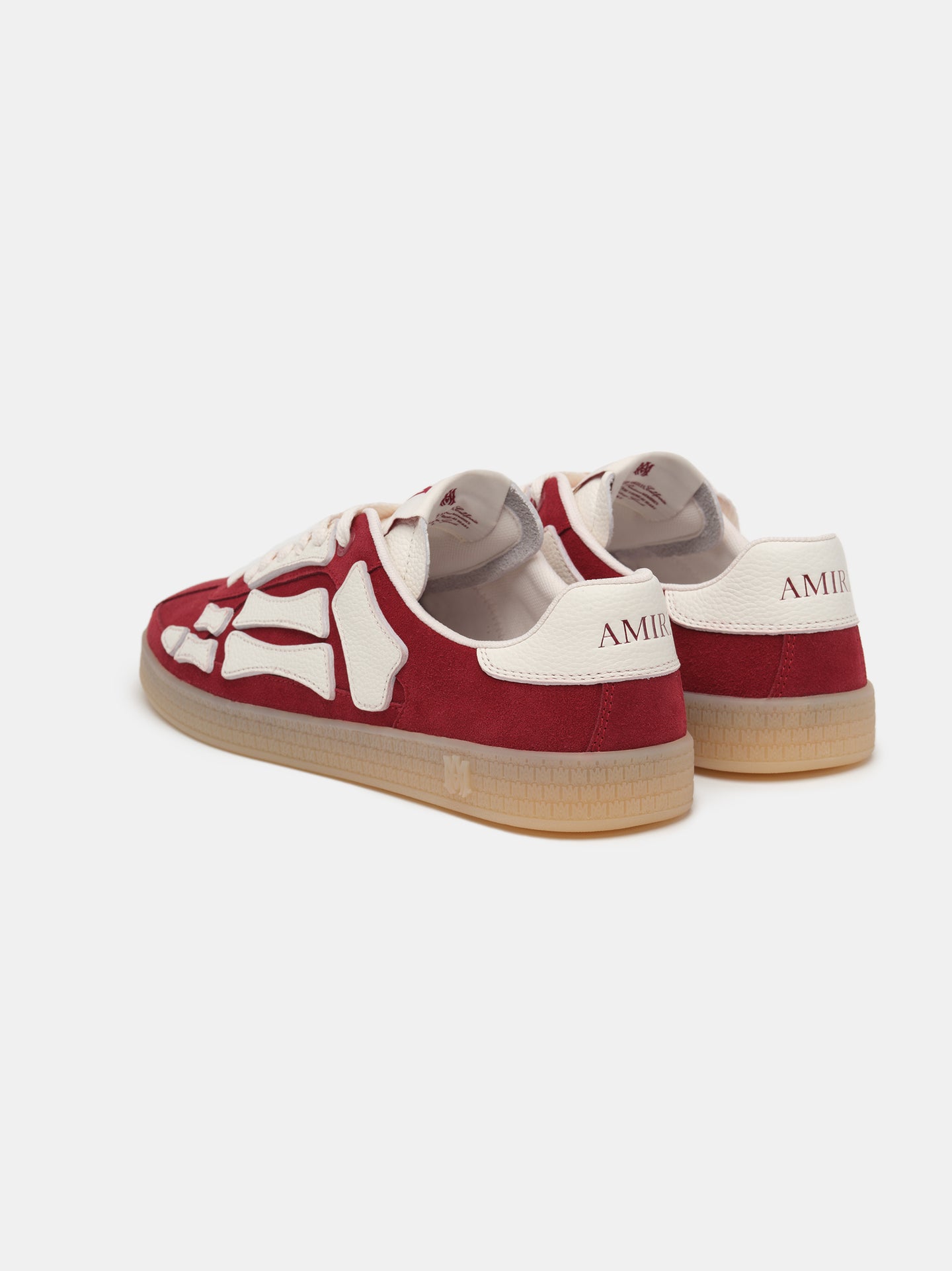 🔴 AMIRI Pacific Bones Sneaker – Deep Red