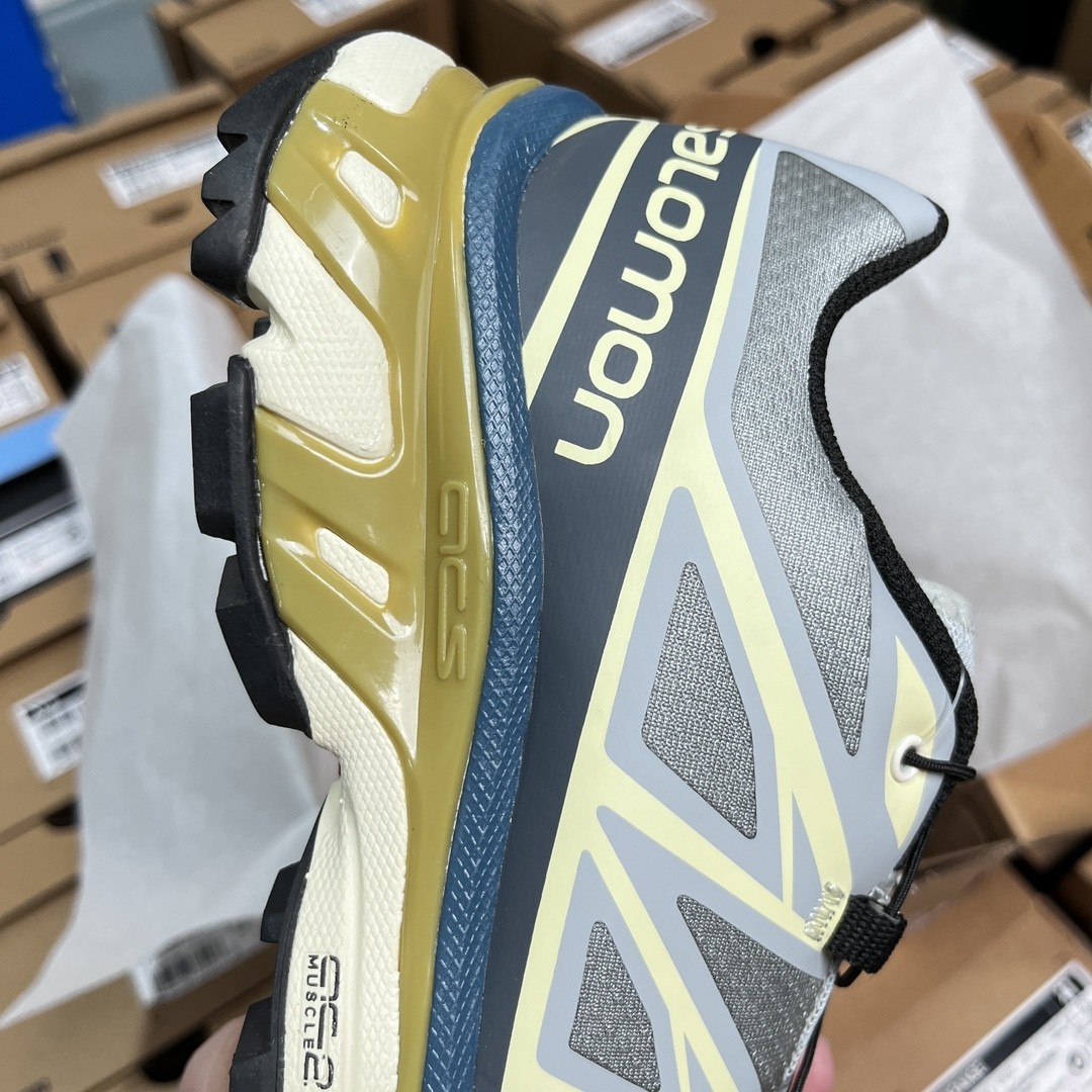 SALOMON XT-6 Advanced Trail Running Shoes – Grey Ochre Edition