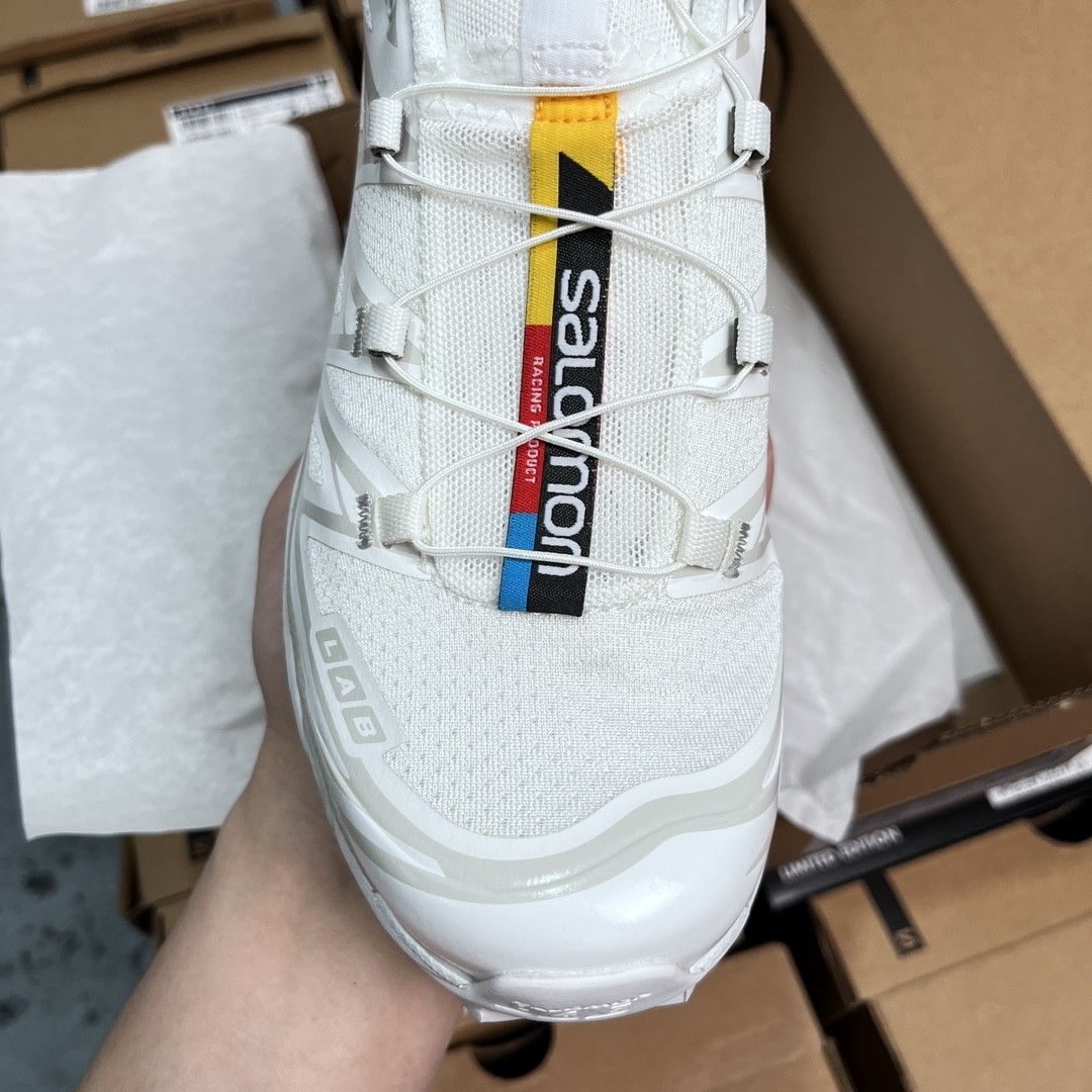 SALOMON XT-6 Advanced Trail Running Shoes – Triple White Edition