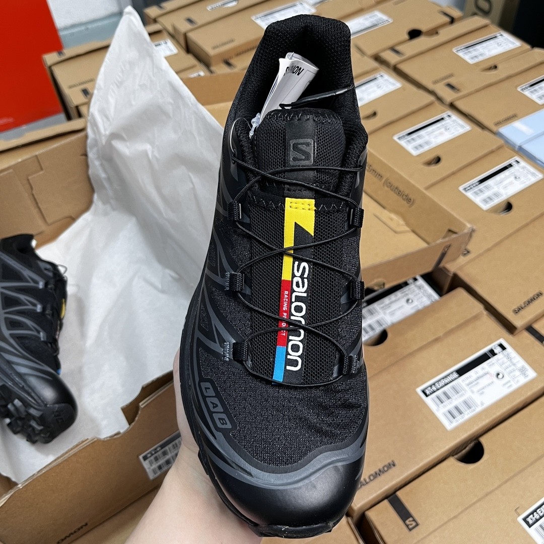 SALOMON XT-6 ADV Trail Running Shoes – Triple Black Stealth Edition