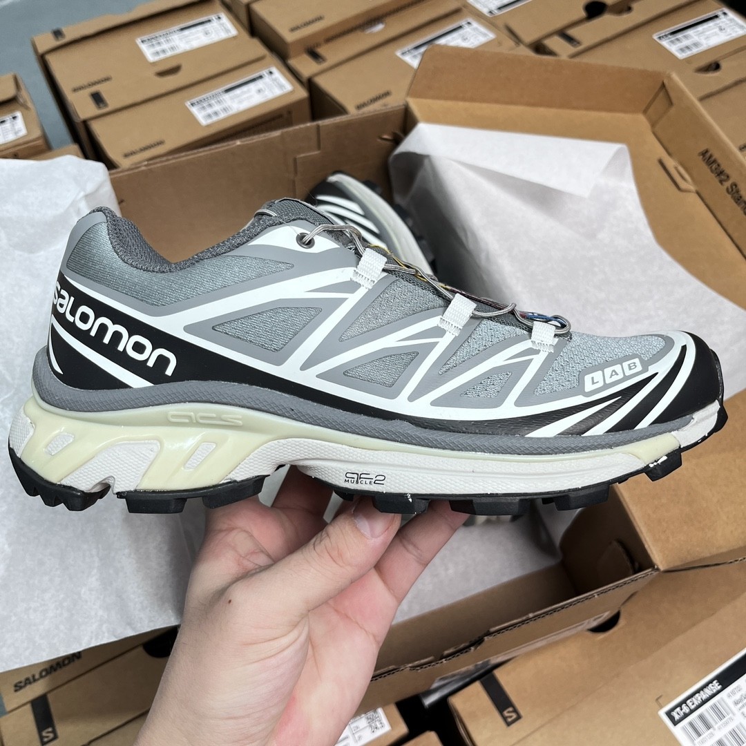 SALOMON XT-6 Advanced Trail Running Shoes – Alloy White Edition