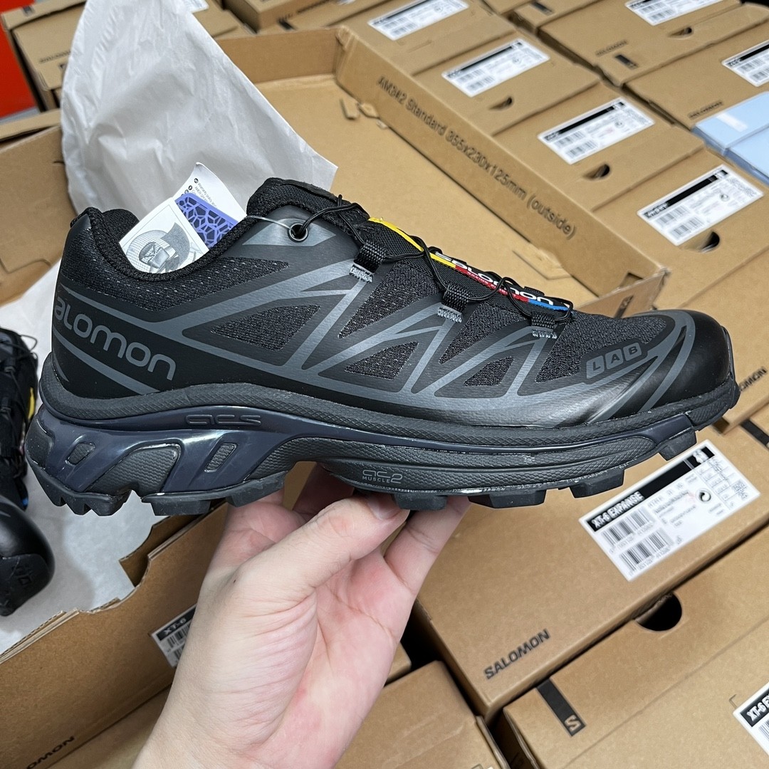 SALOMON XT-6 ADV Trail Running Shoes – Triple Black Stealth Edition