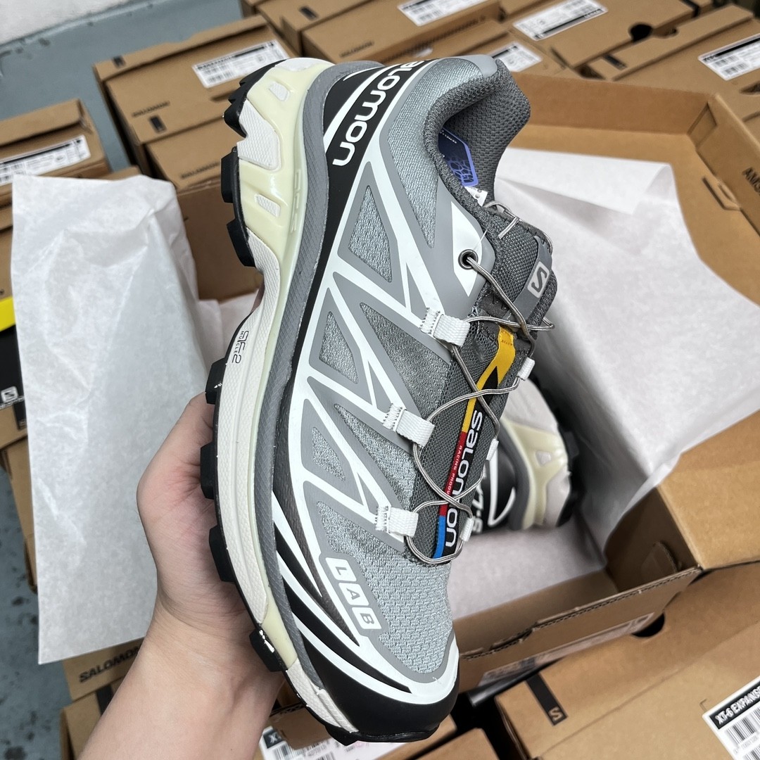 SALOMON XT-6 Advanced Trail Running Shoes – Alloy White Edition