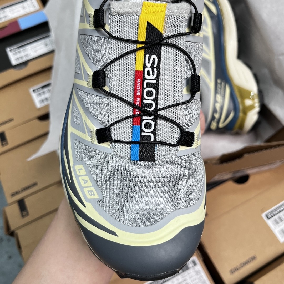 SALOMON XT-6 Advanced Trail Running Shoes – Grey Ochre Edition