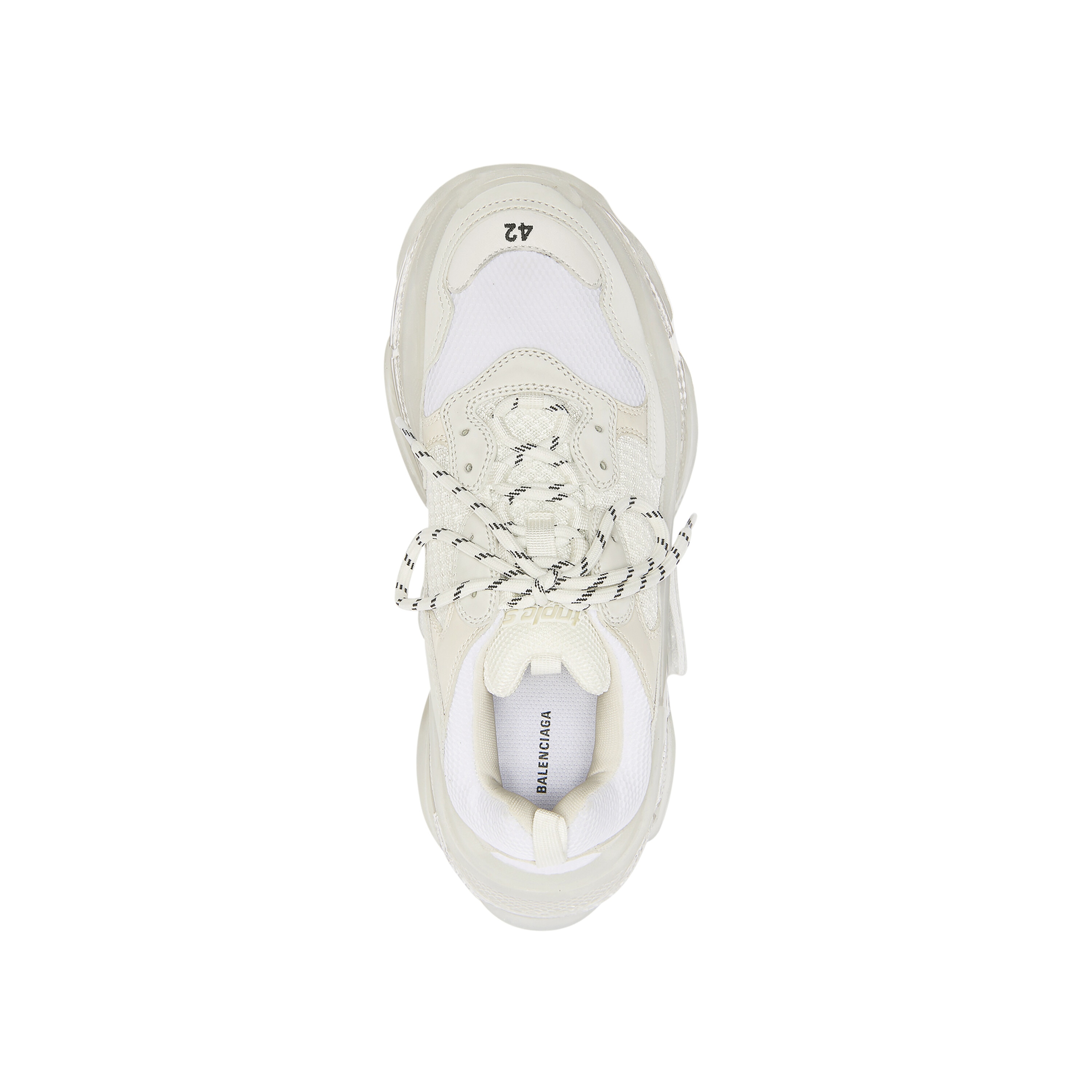 🤍 Balenciaga Triple S Clear Sole Sneaker – White