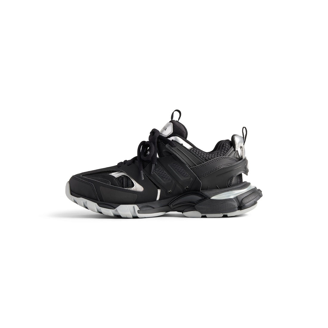 ⚙️ Balenciaga Track Sneaker – Black & Silver