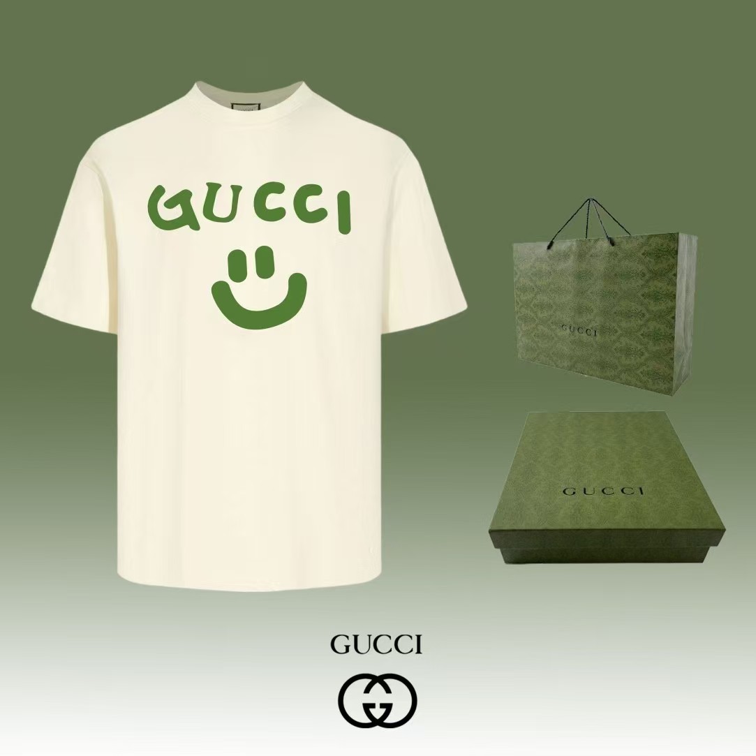 💚 GUCCI Smiley Logo Tee – Positive Vibes Only ☀️