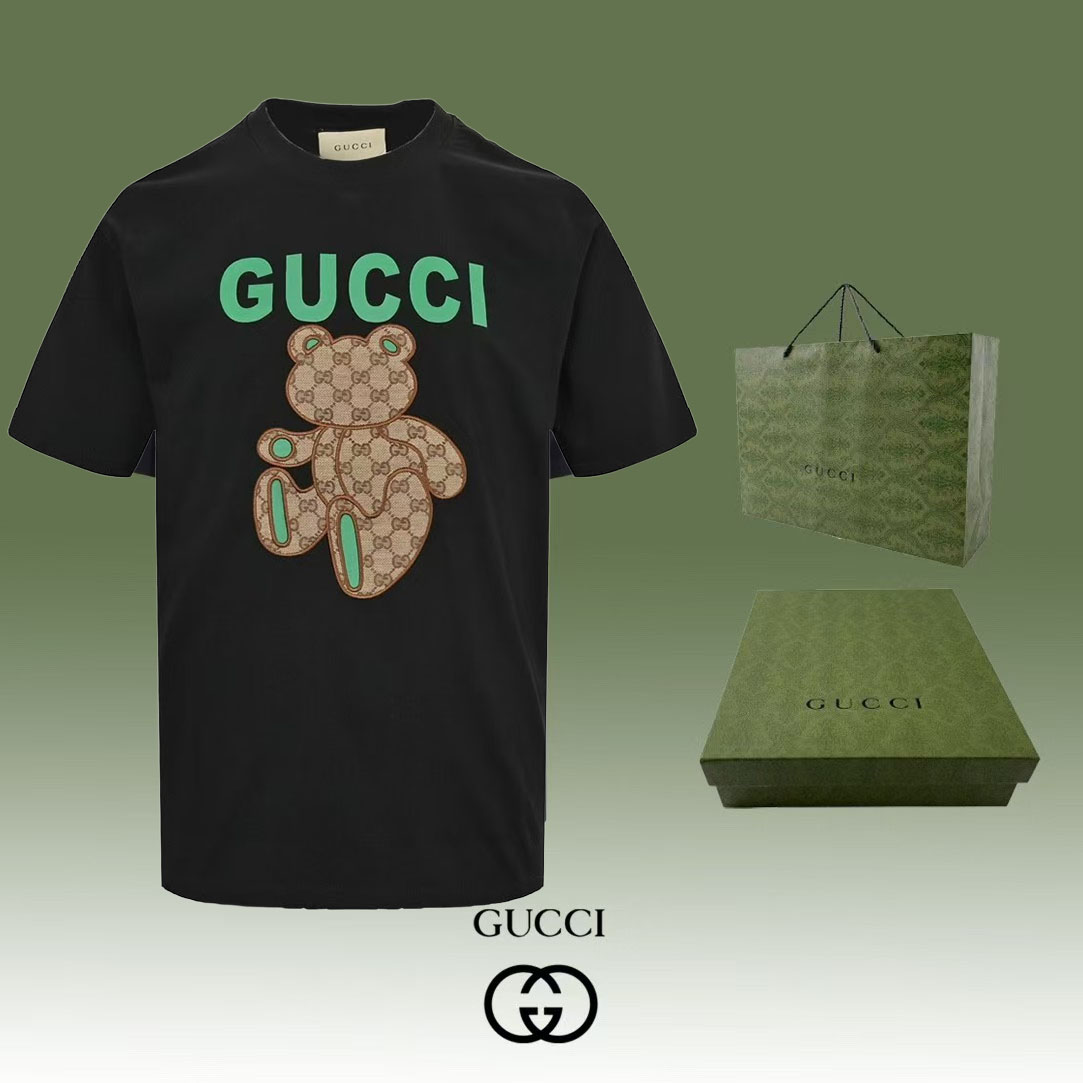 🐻 GUCCI Bear Logo Tee – Playful Luxury Meets Street Cool 🖤