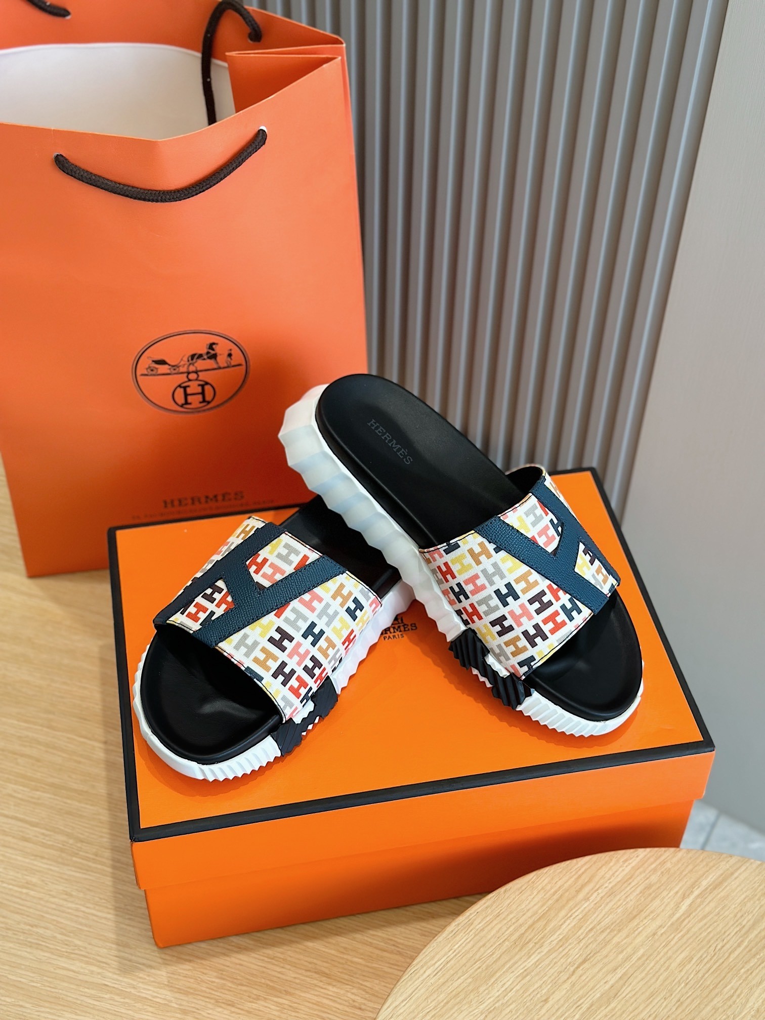 HERMÈS Chypre Multicolor H Sandals – Bold Icon Reimagined