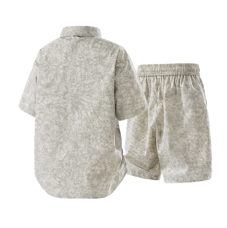 2025 New Men’s Summer Outfit – American Style Lightweight Two-Piece Set with Shorts & Tee