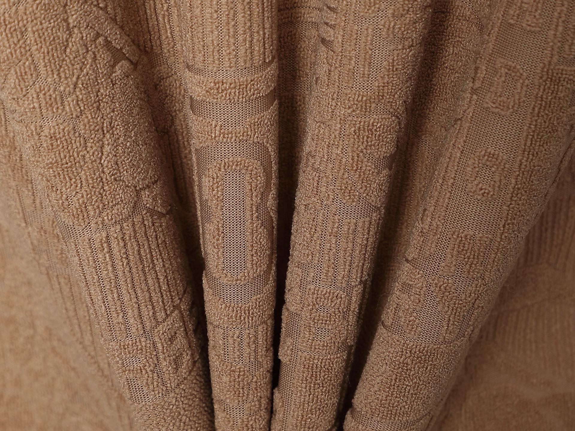 Fendi FF Logo Embossed T-Shirt & Shorts Set in Camel Beige