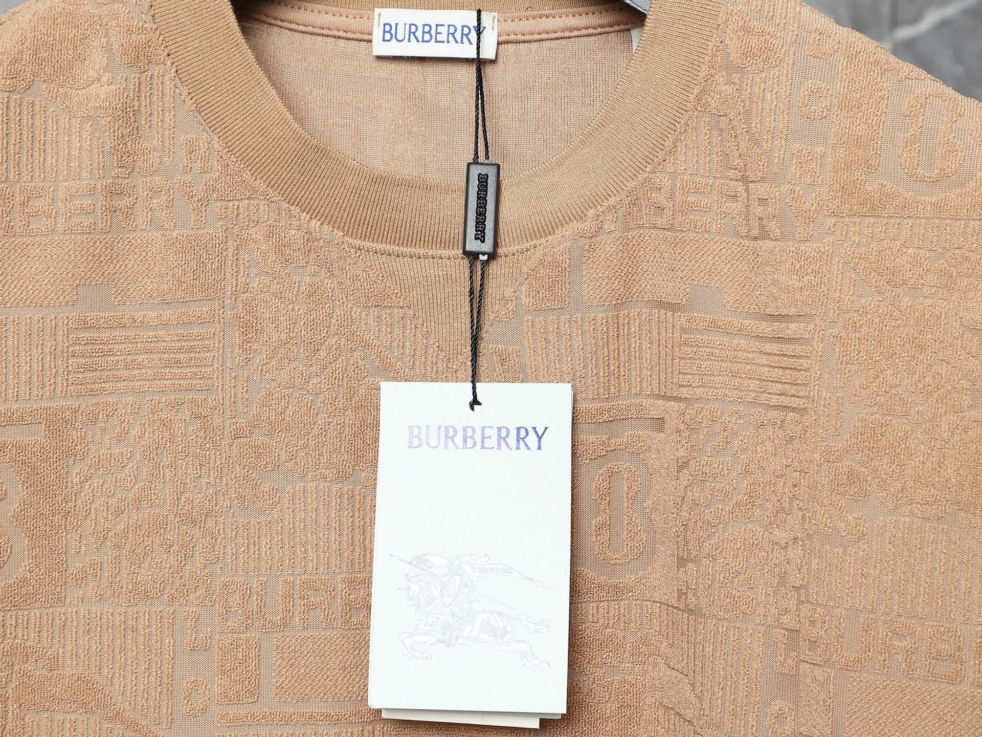 Fendi FF Logo Embossed T-Shirt & Shorts Set in Camel Beige