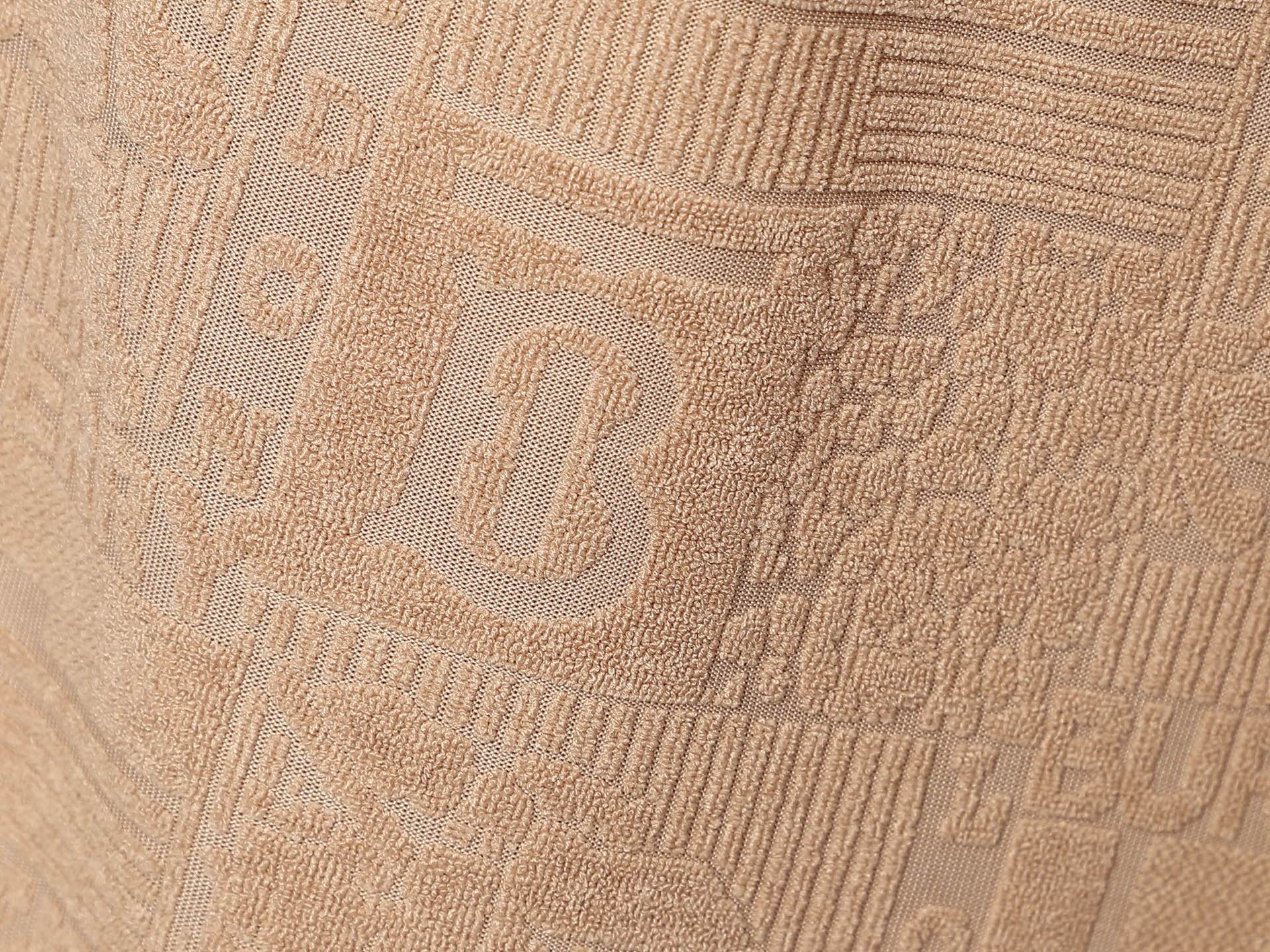 Fendi FF Logo Embossed T-Shirt & Shorts Set in Camel Beige