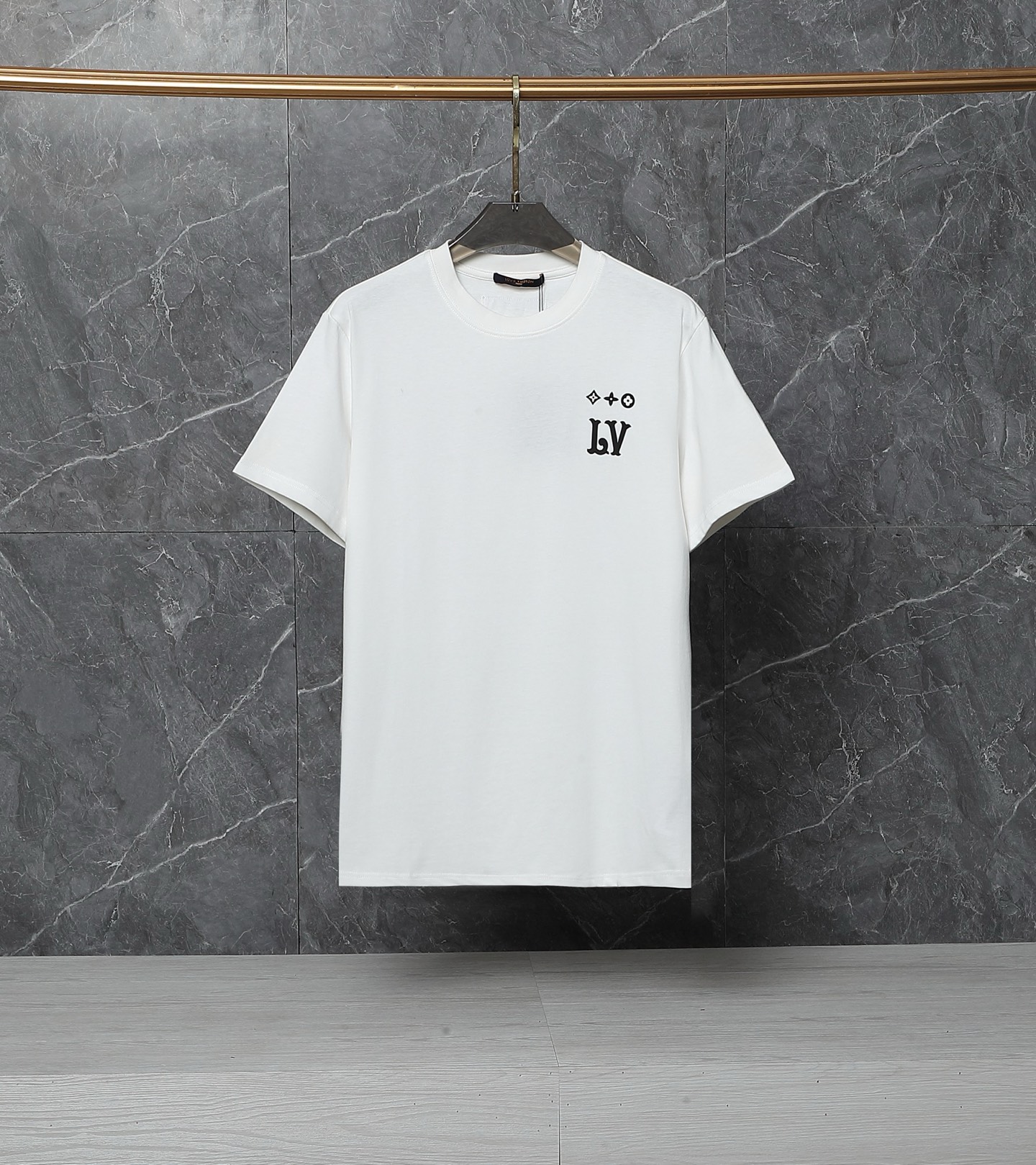Louis Vuitton Classic Monogram Logo Cotton T-Shirt – Black & White