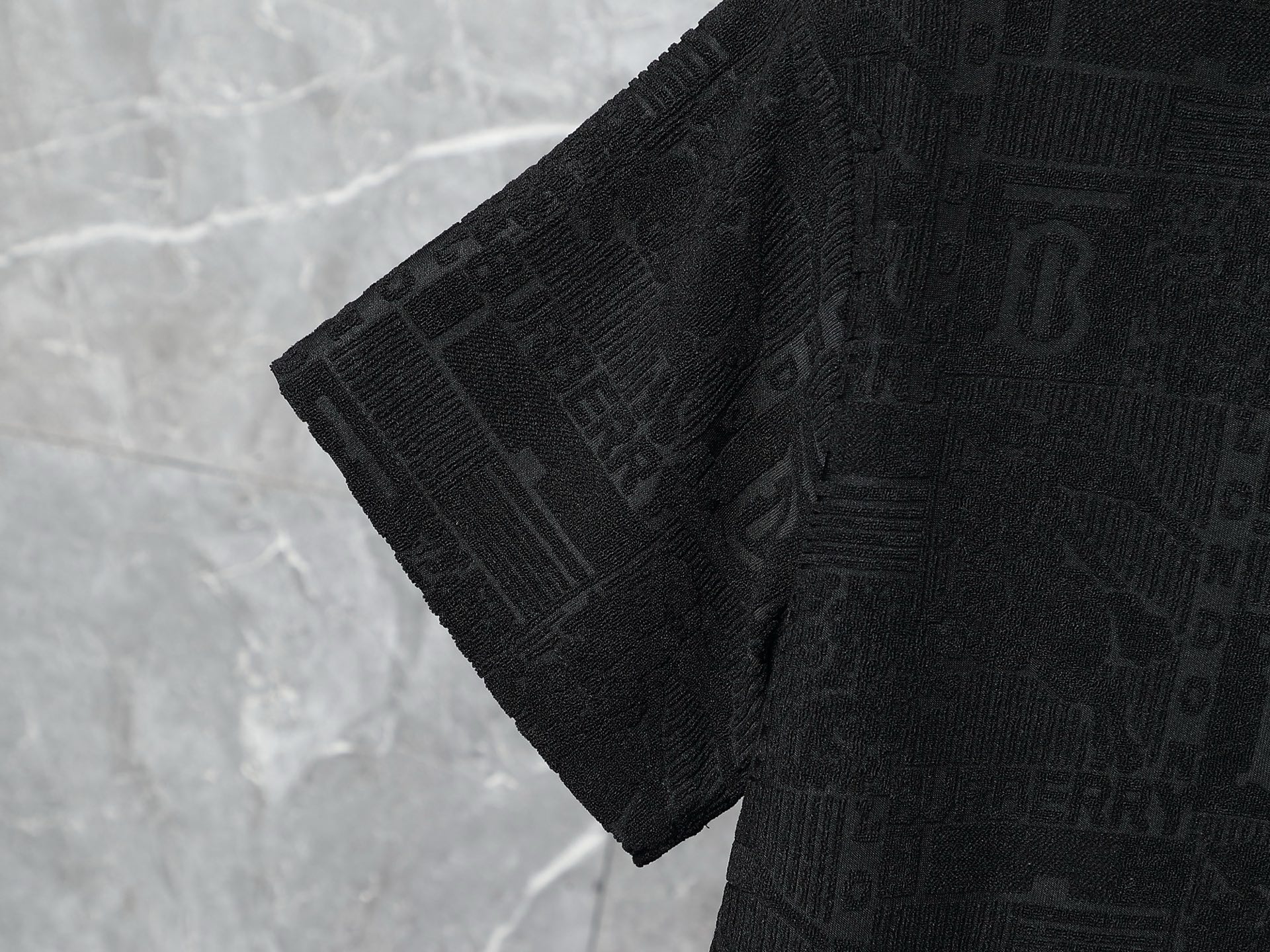 Burberry-Inspired Black Embossed Logo Set – T-Shirt & Shorts