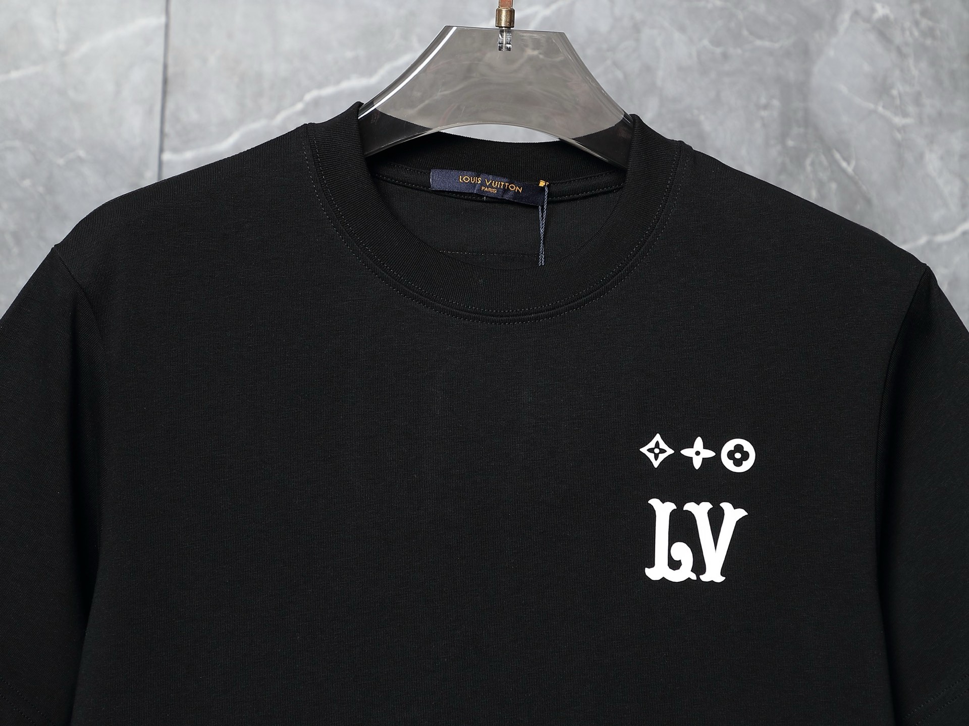 Louis Vuitton Classic Monogram Logo Cotton T-Shirt – Black & White