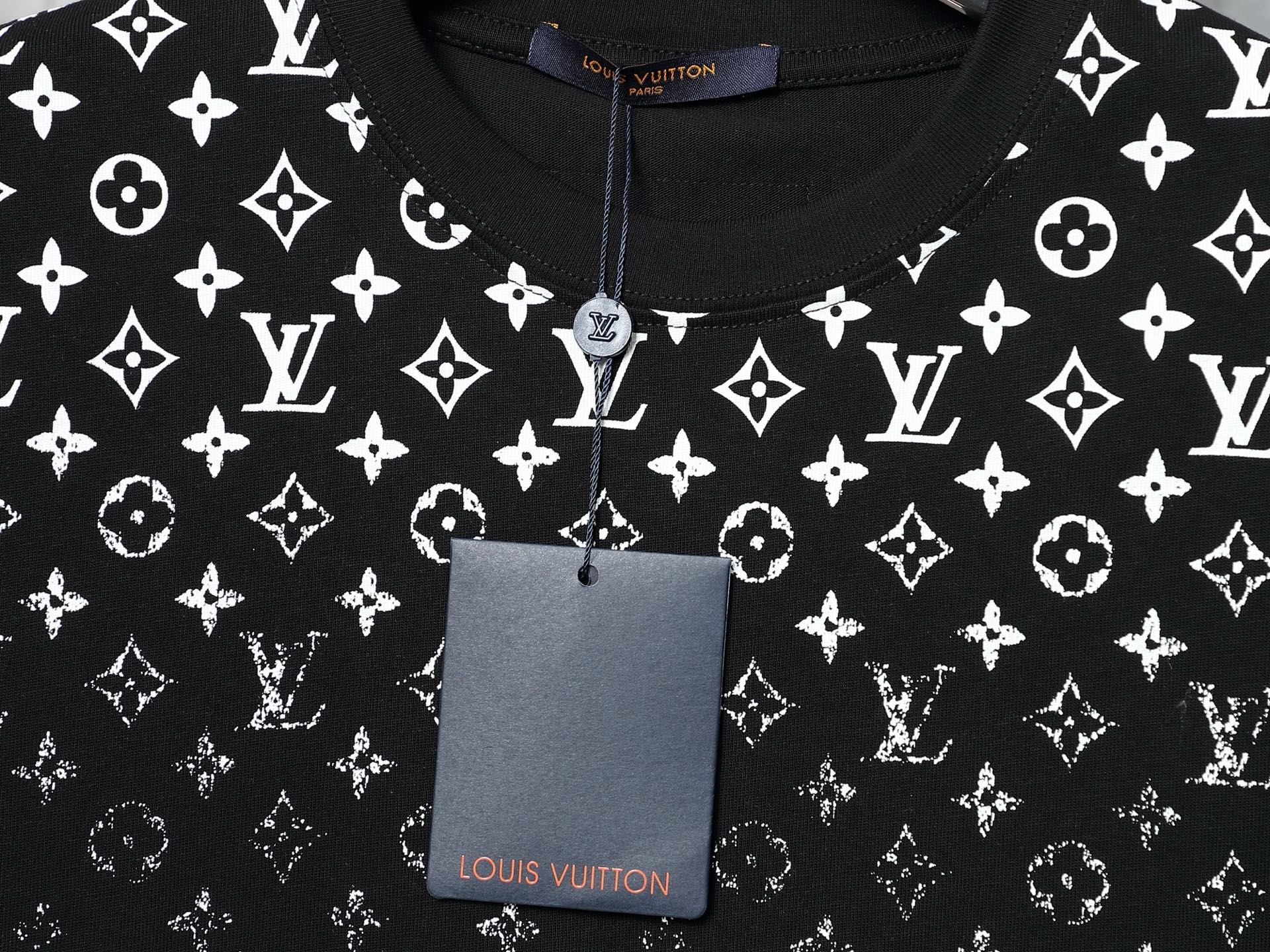 Louis Vuitton Gradient Monogram Tee – Black & White
