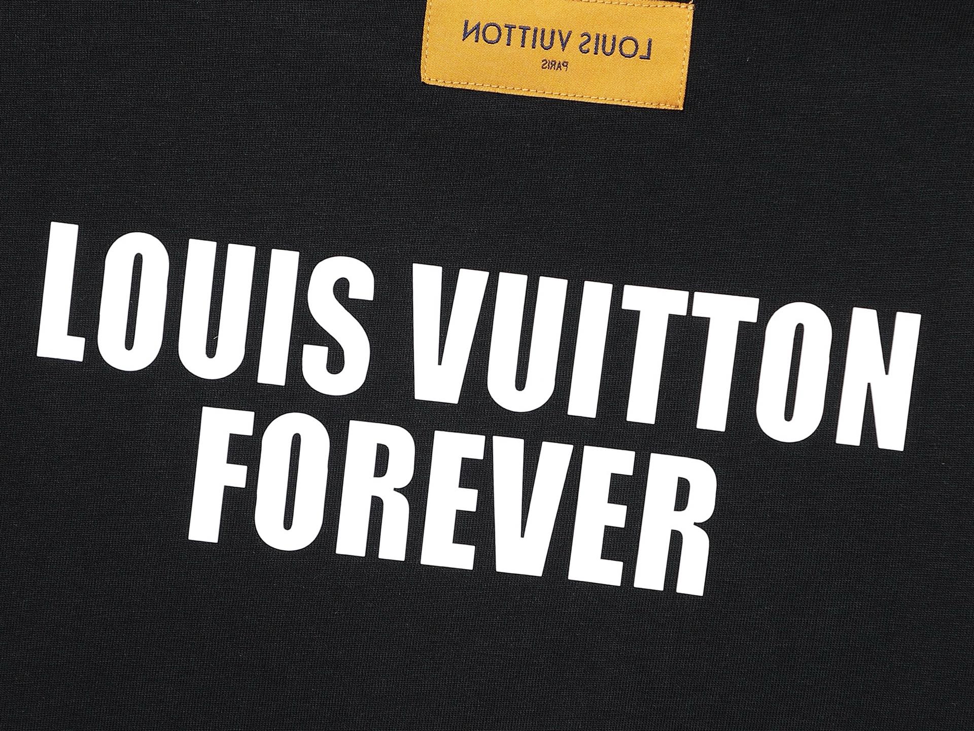 Louis Vuitton Classic Monogram Logo Cotton T-Shirt – Black & White