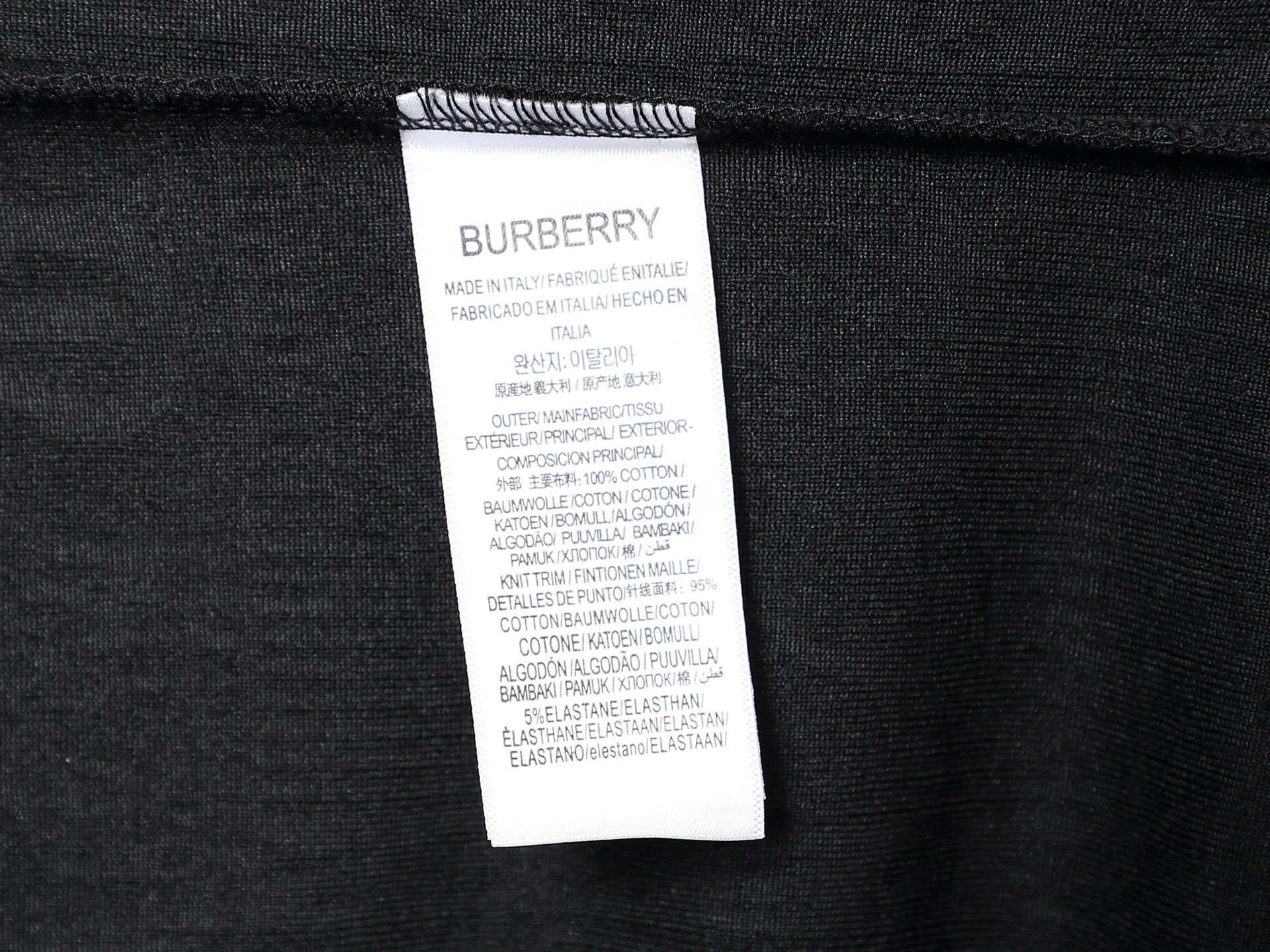 Burberry-Inspired Black Embossed Logo Set – T-Shirt & Shorts