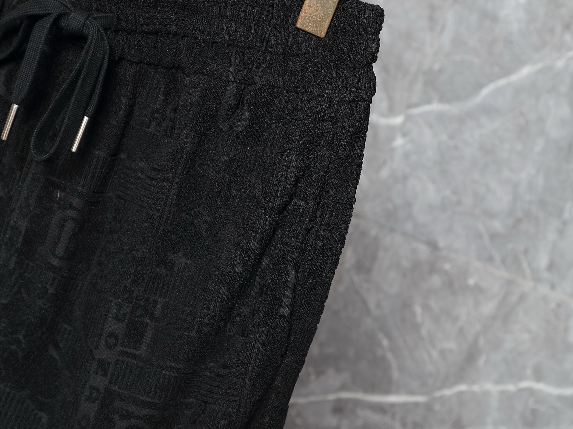 Burberry-Inspired Black Embossed Logo Set – T-Shirt & Shorts