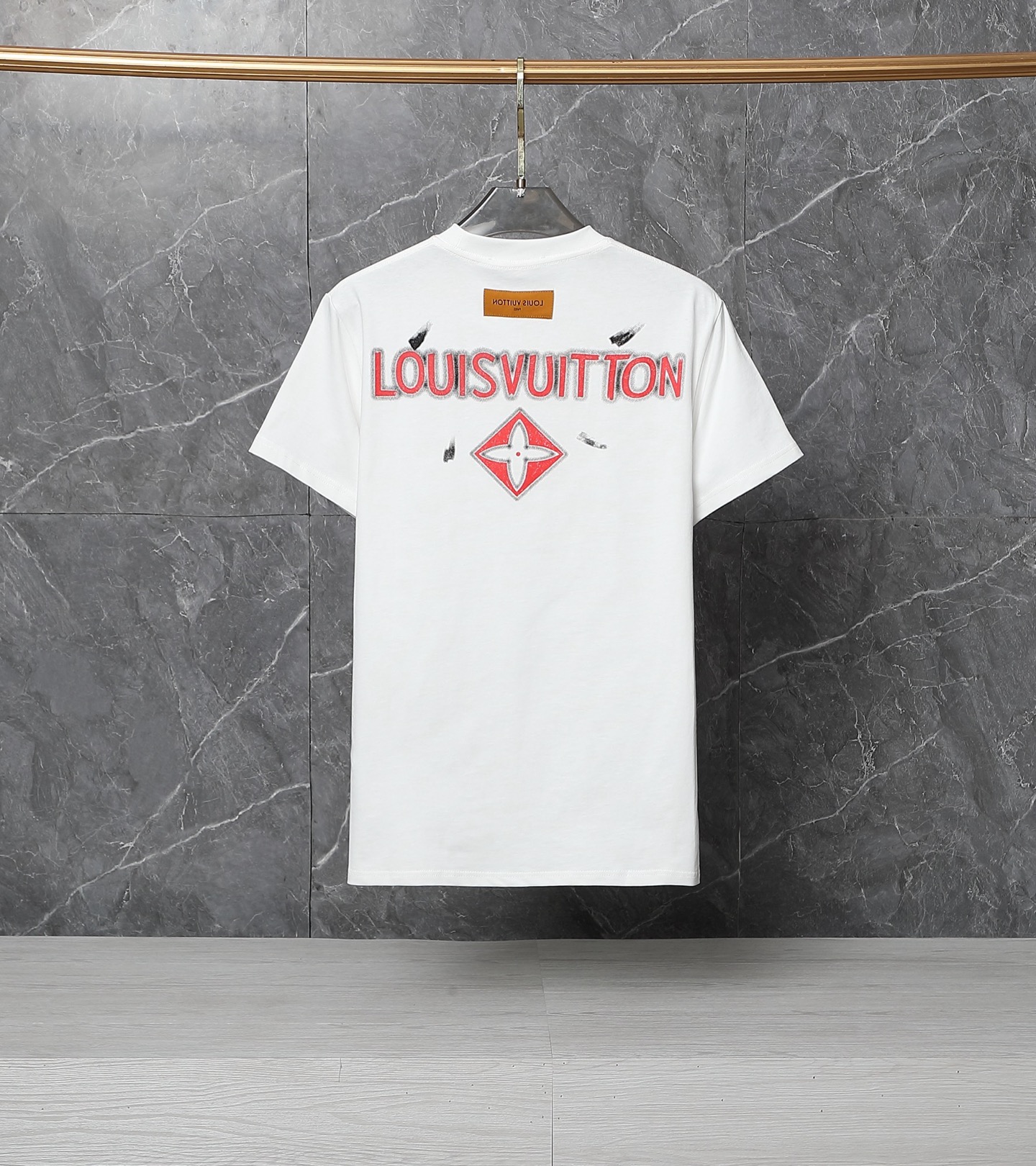 Louis Vuitton Spray Print Logo T-Shirt – Black & White