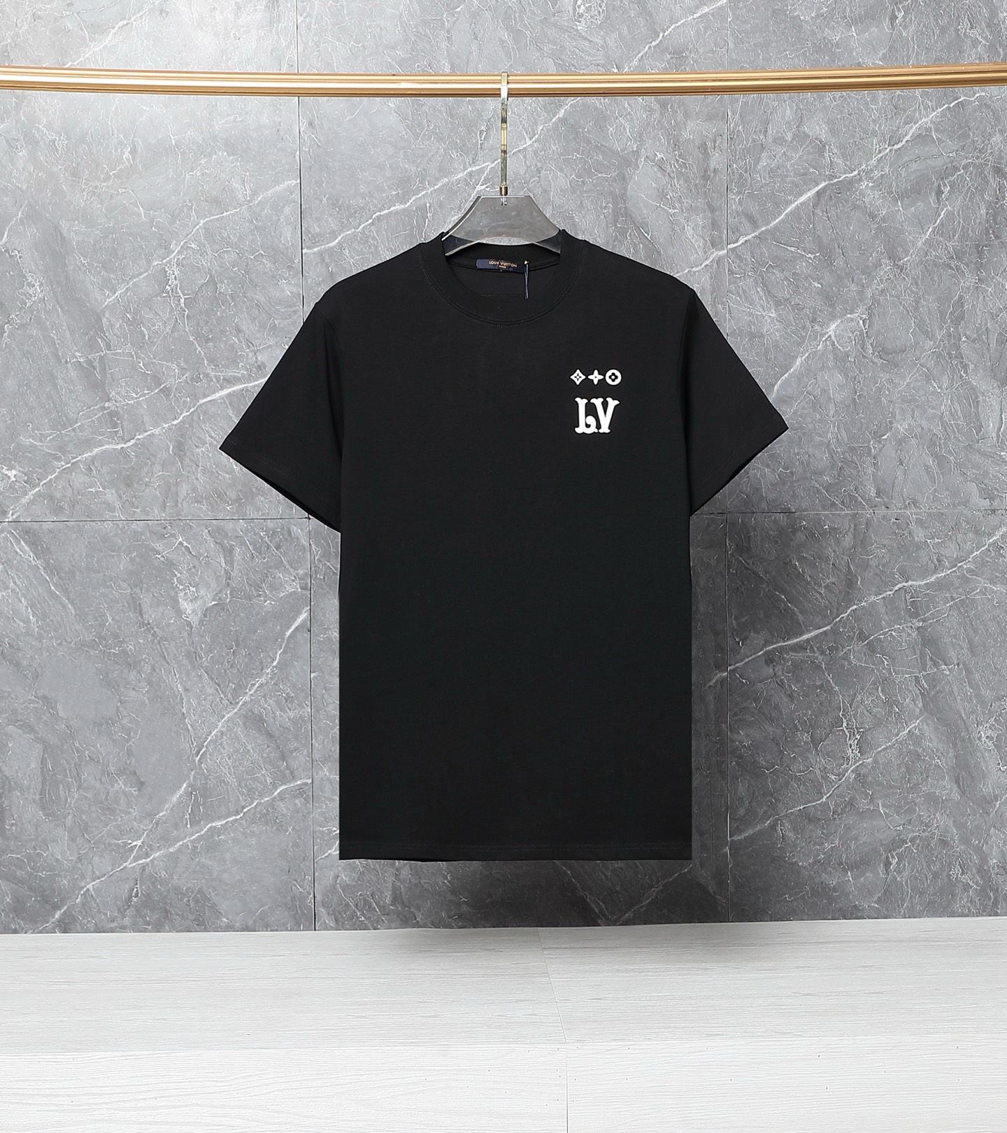 Louis Vuitton Classic Monogram Logo Cotton T-Shirt – Black & White