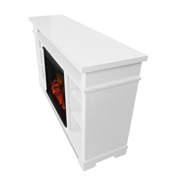 Belford 56 in. Freestanding Electric Fireplace TV Stand in White