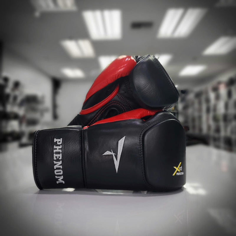 PHENOM BOXING BAG GLOVES XRT-220 LACE BLACK/RED